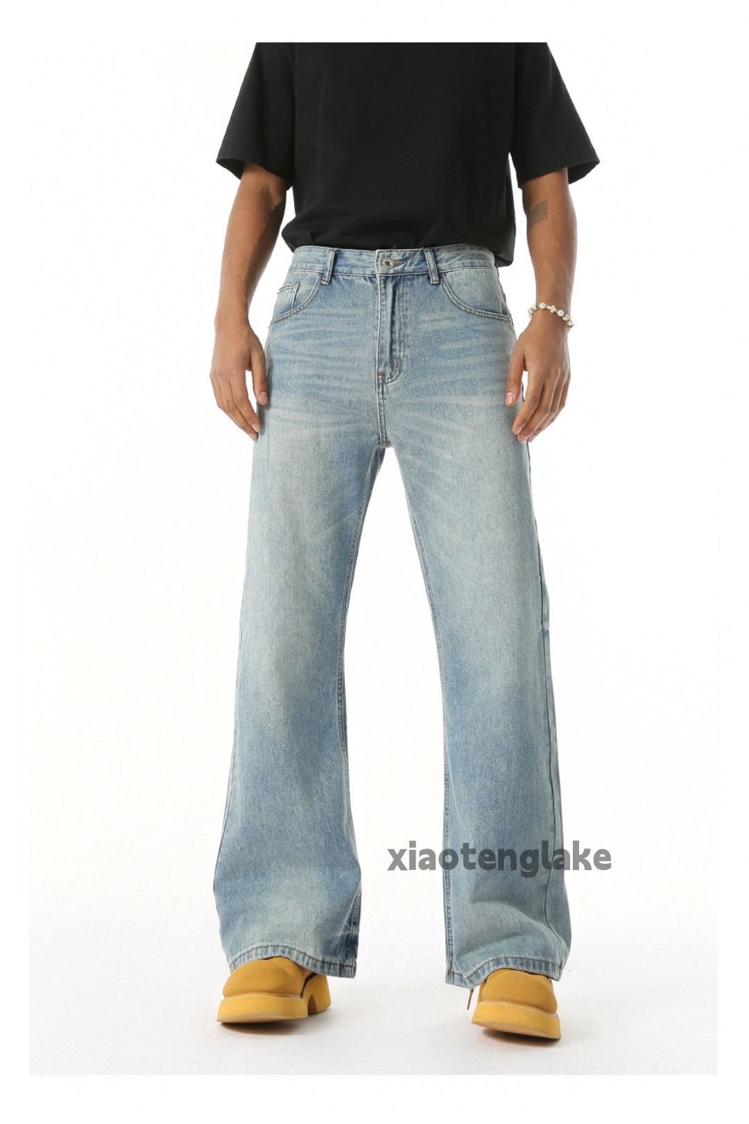 Jean xz vintage washed faded cleanfit loose baggy jeans Size US 30 / EU 46 - 2 Thumbnail