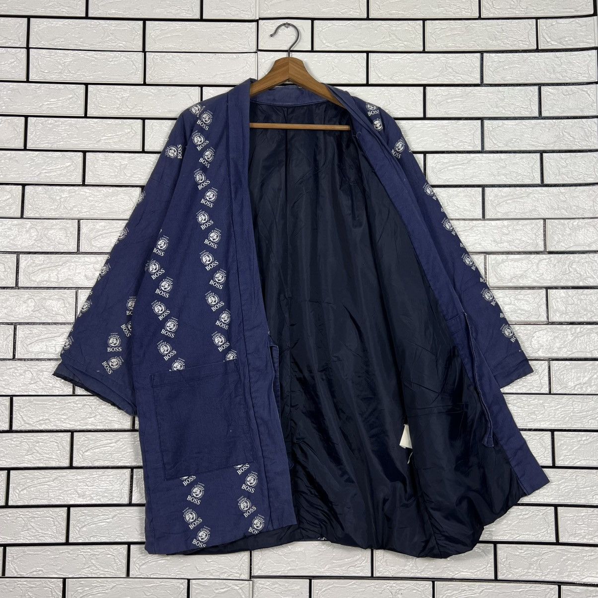 Japanese Brand Vintage SUNTORY COFFEE BOSS Kimono Hanten Jacket #4146-C189 Size US L / EU 52-54 / 3 - 8 Thumbnail