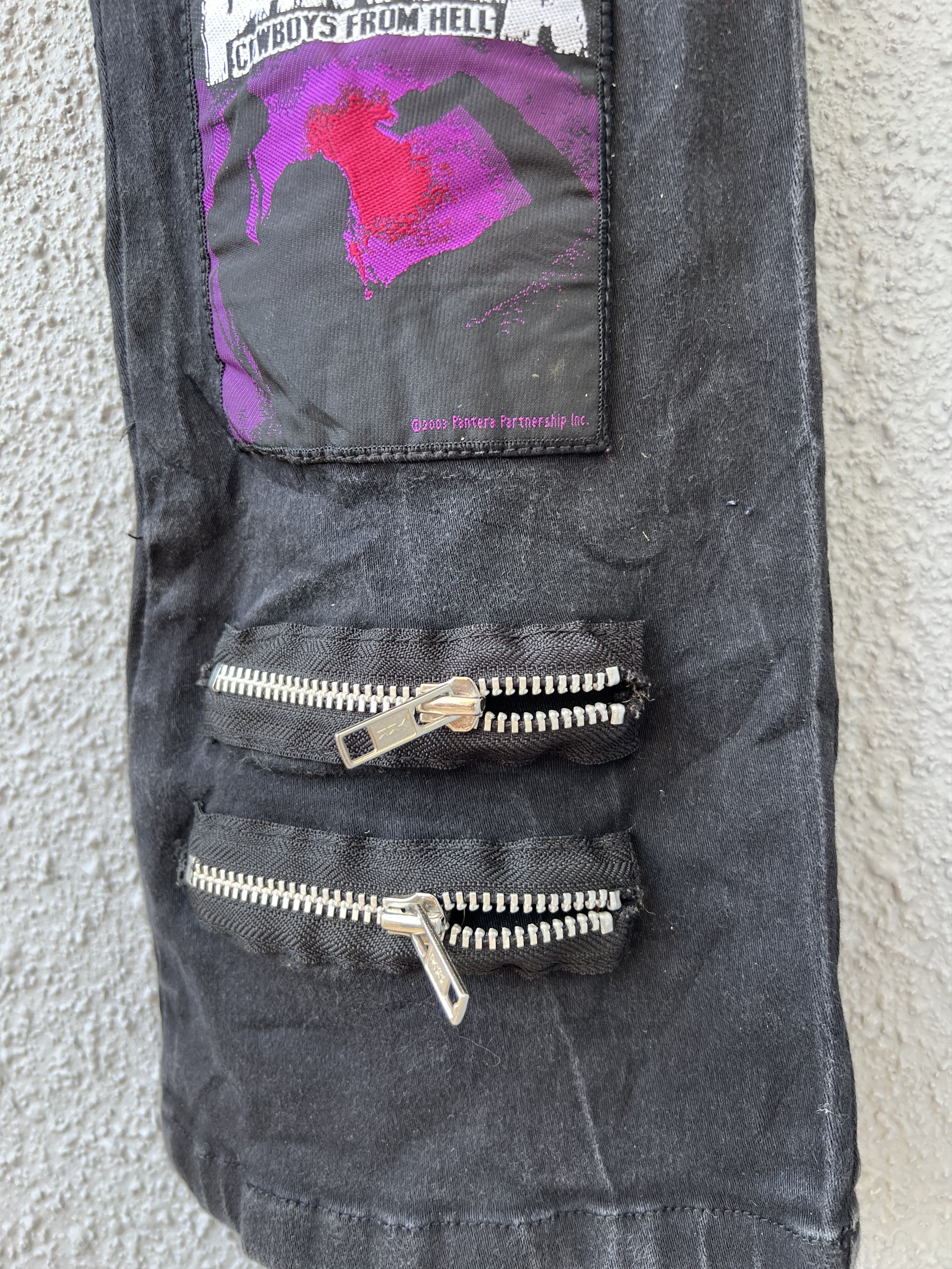 Band Tees × Vintage Black Pistol Denim Zipper Jeans 32 Size US 32 / EU 48 - 2 Thumbnail