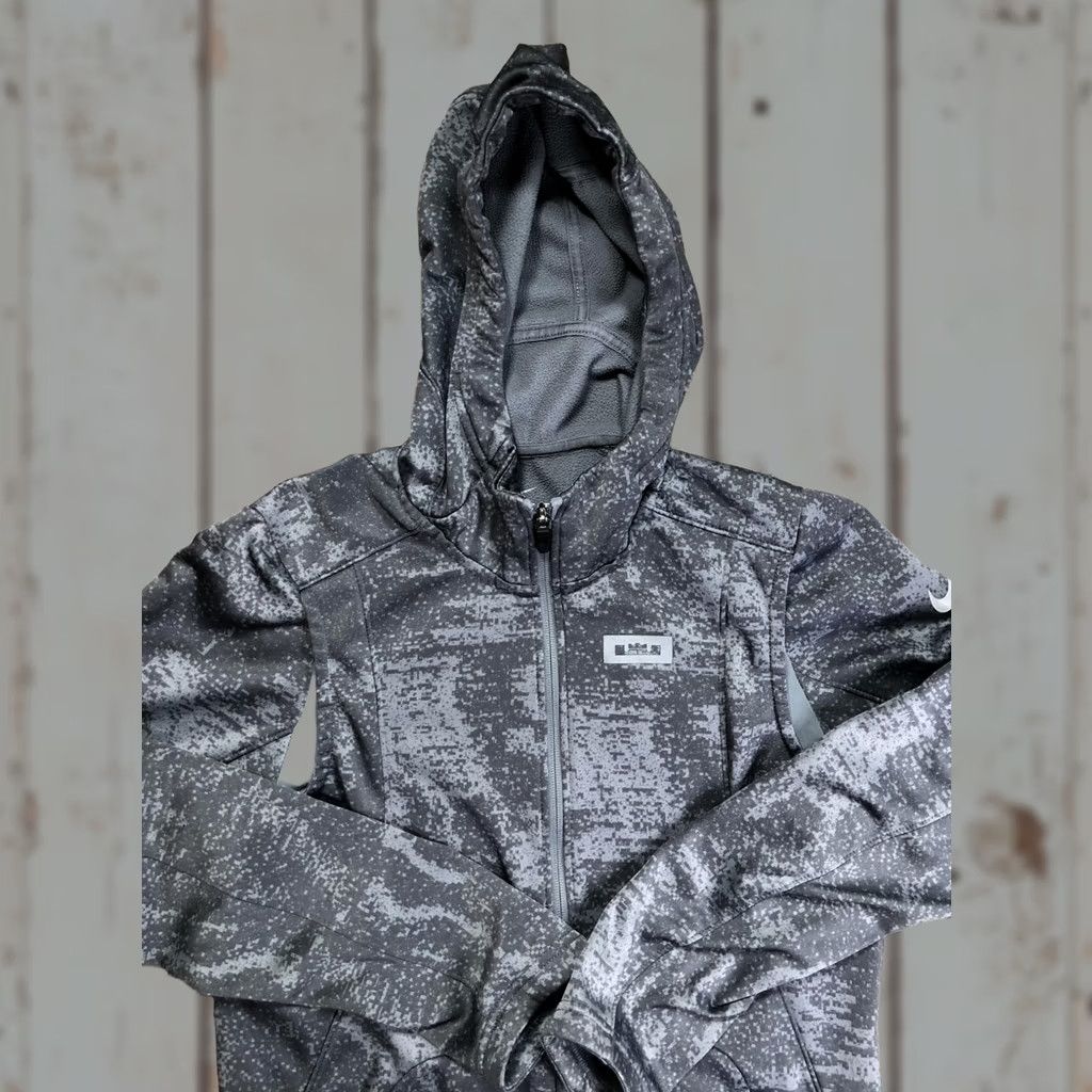 Nike Nike LeBron Dri-FIT Hoodie Mens Small Gray Camouflage Full Zip Fleece Logo Size US S / EU 44-46 / 1 - 1 Thumbnail