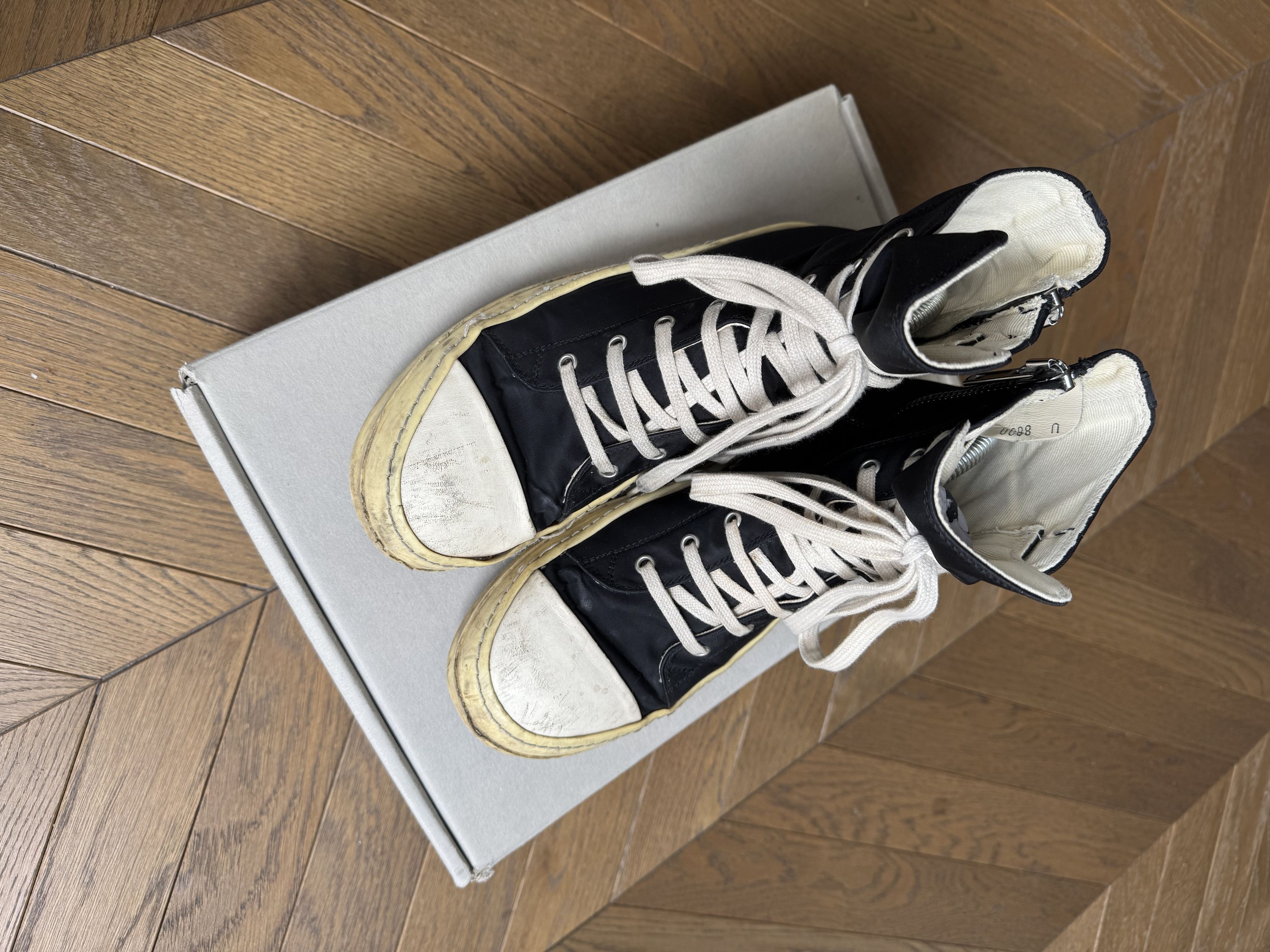 Rick Owens Drkshdw [40] Nylon High Top Ramones Sneakers (AW16) Size US 7 / EU 40 - 7 Thumbnail