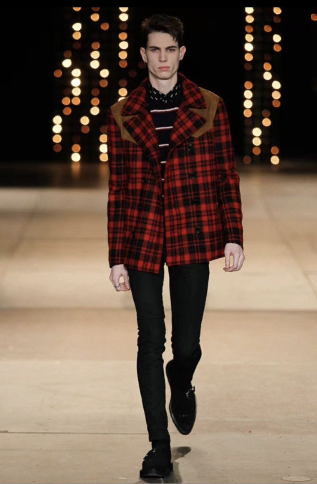 Saint Laurent Paris Saint Laurent 2014 Plaid red coat Size US M / EU 48-50 / 2 - 6 Thumbnail
