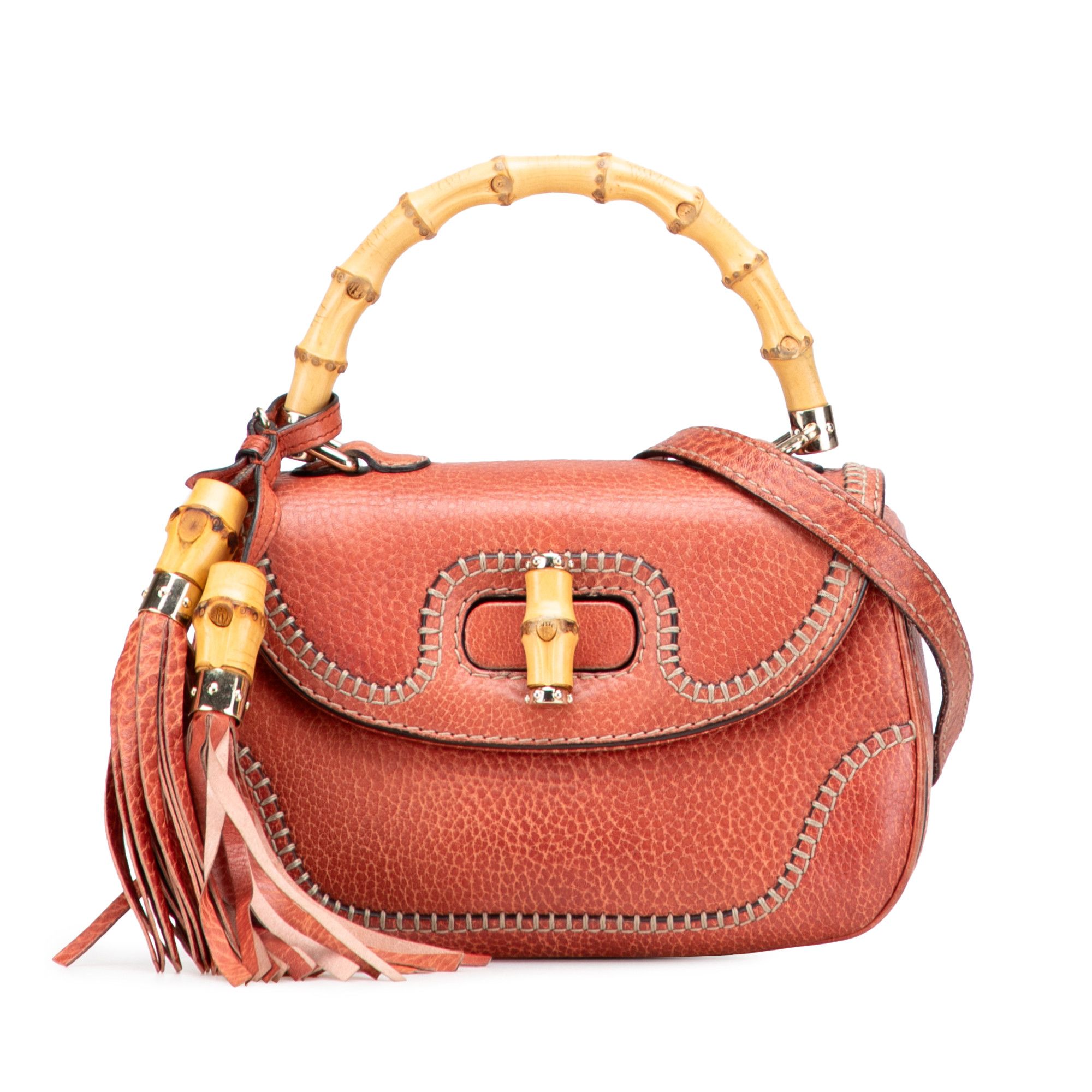 Gucci Gucci Small Leather New Bamboo Satchel Size ONE SIZE - 1 Thumbnail