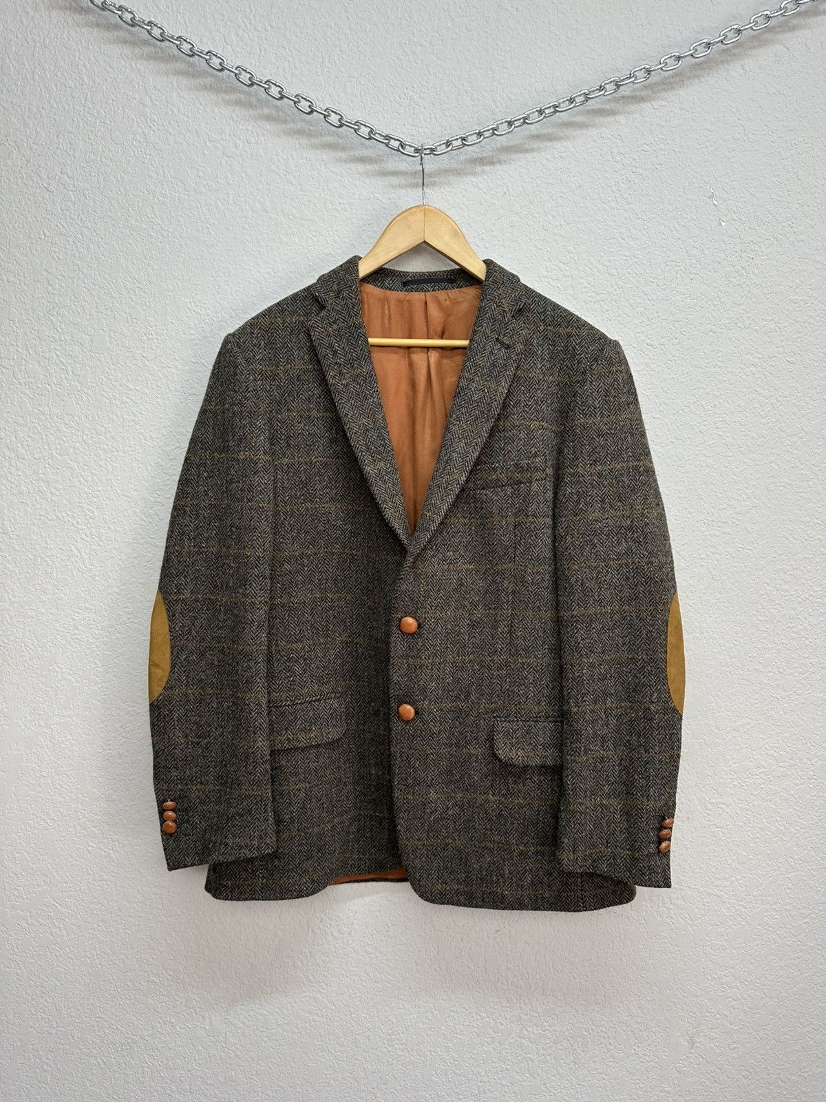 Harris Tweed Vintage Harris Tweed Hand Woven Wool Blazer Jacket Size 52R - 1 Thumbnail
