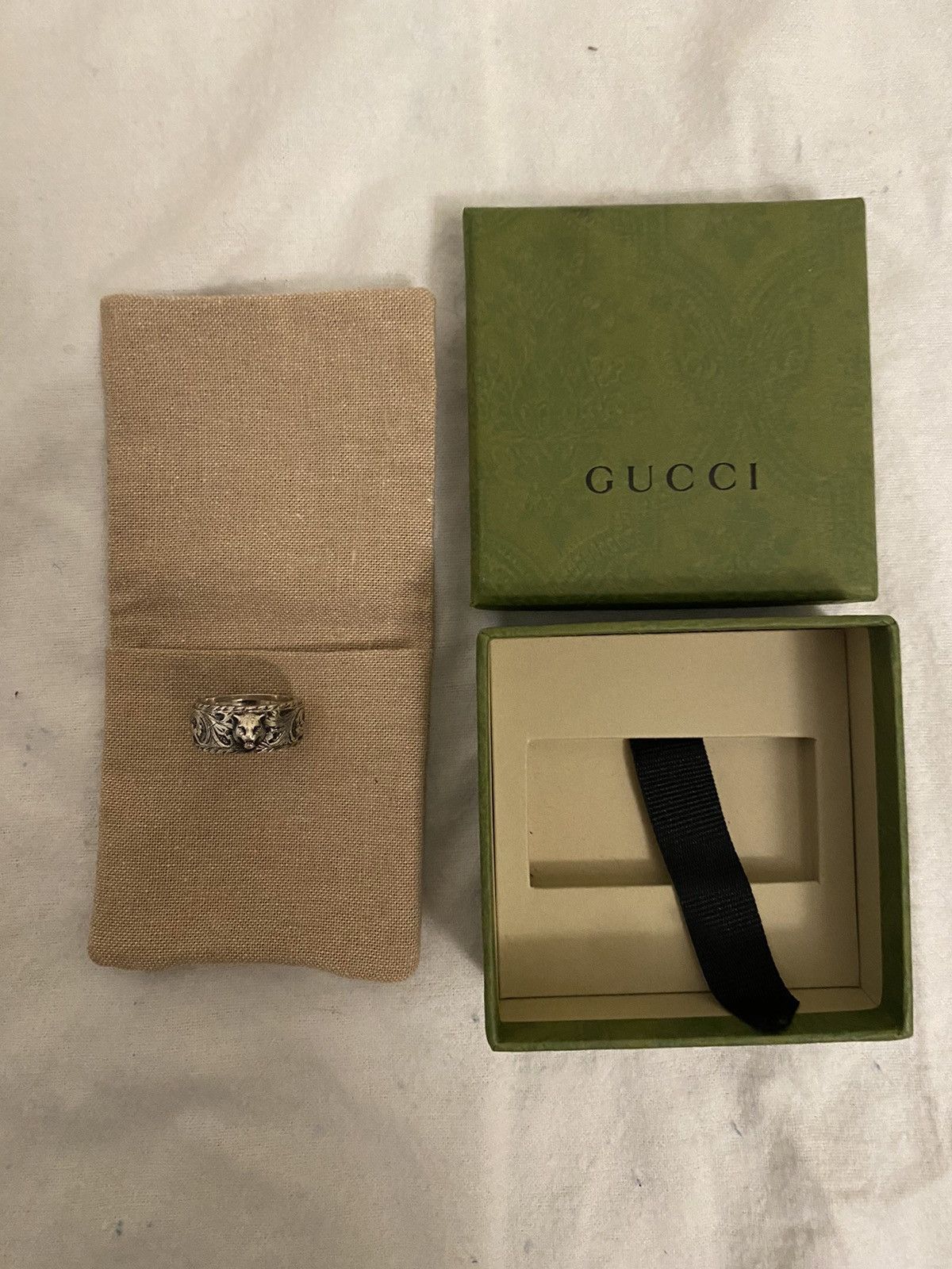 Gucci Gucci Men s Gatto Aged Sterling Silver Ring size 9 Grailed