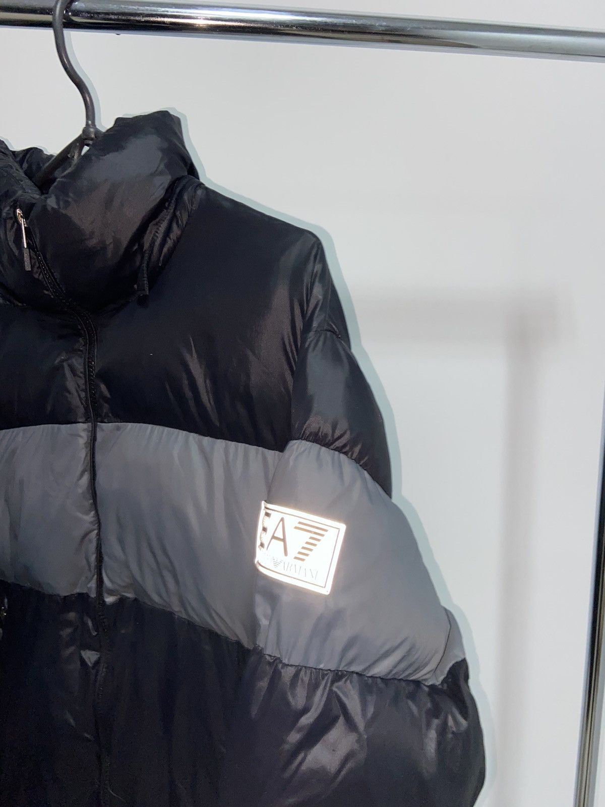 Emporio Armani × Vintage Emporio Armani puffer jacket zip vintage logo reflective Size US XL / EU 56 / 4 - 3 Thumbnail