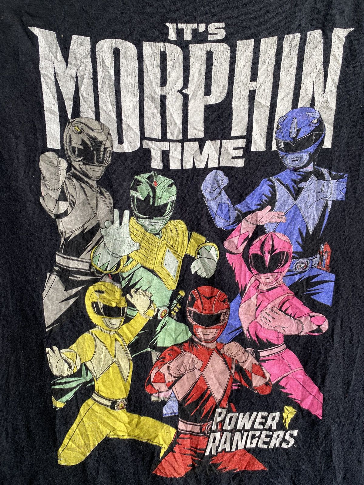 Cartoon Network × Vintage Vintage Power Rangers It's Morphin Time Line Up Tee Size US L / EU 52-54 / 3 - 4 Thumbnail