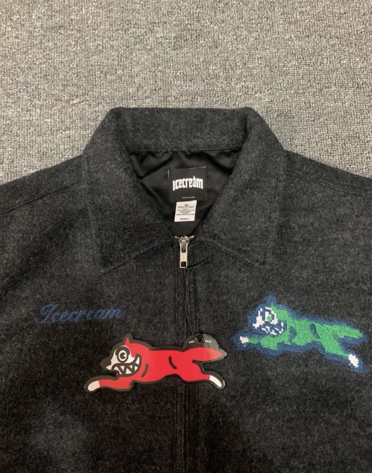 Billionaire Boys Club BBC ICECREAM Circle Flying Dog Varsity Jacket Size US L / EU 52-54 / 3 - 4 Thumbnail