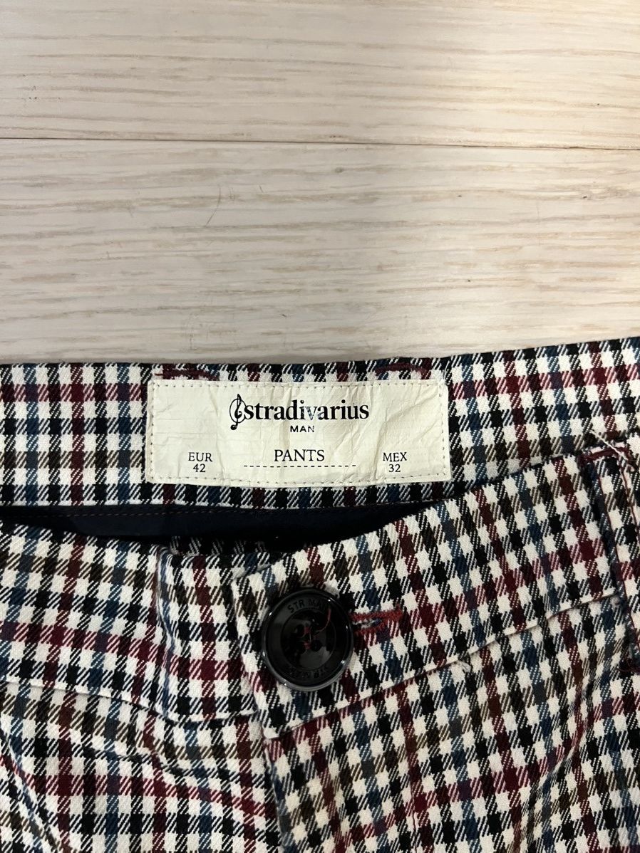 Other Stradivarius Men’s Gray Prince of Wales Check Chino Size 32 Size US 32 / EU 48 - 3 Thumbnail