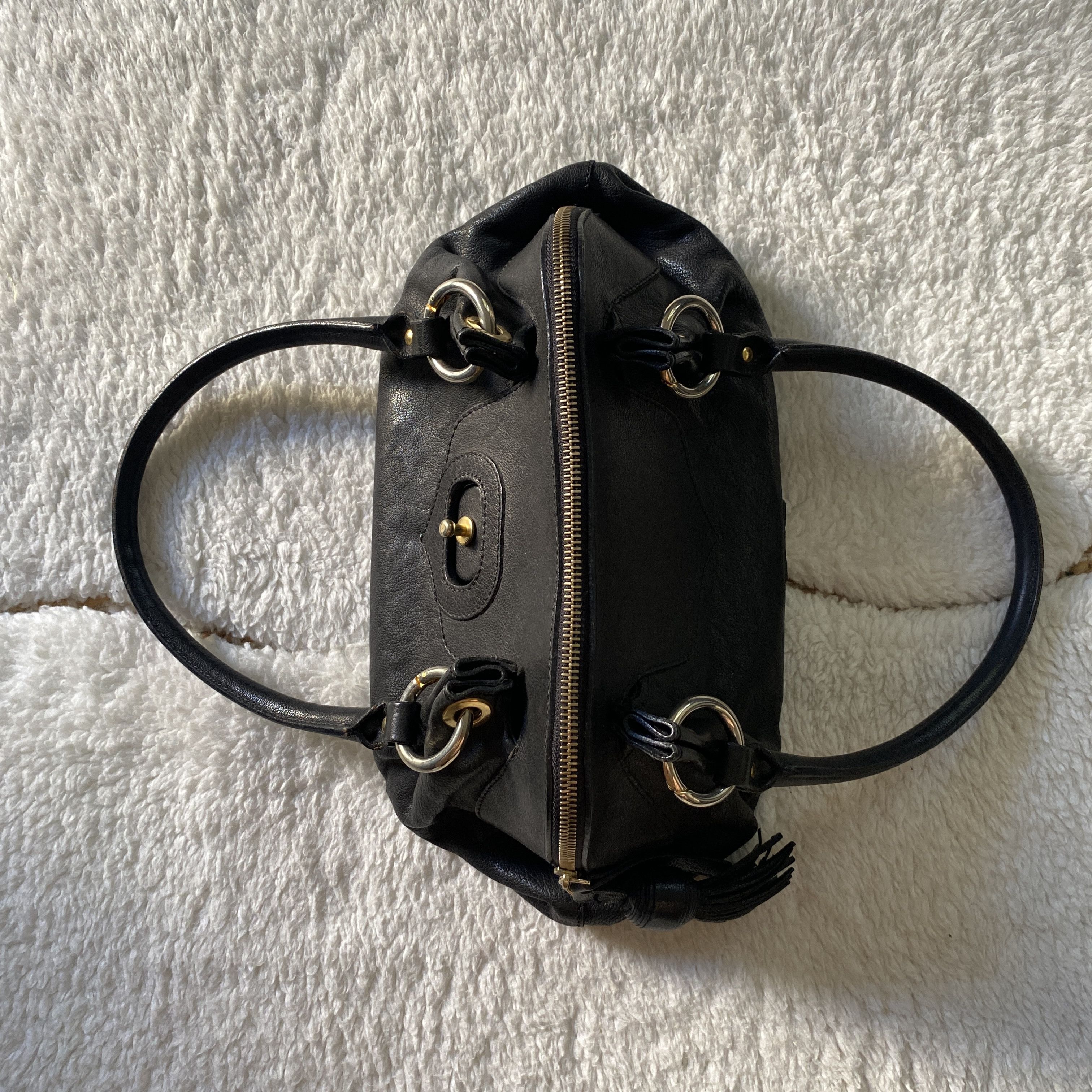 Moschino Vintage Moschino Black Leather Shoulder Bag Size ONE SIZE - 9 Thumbnail