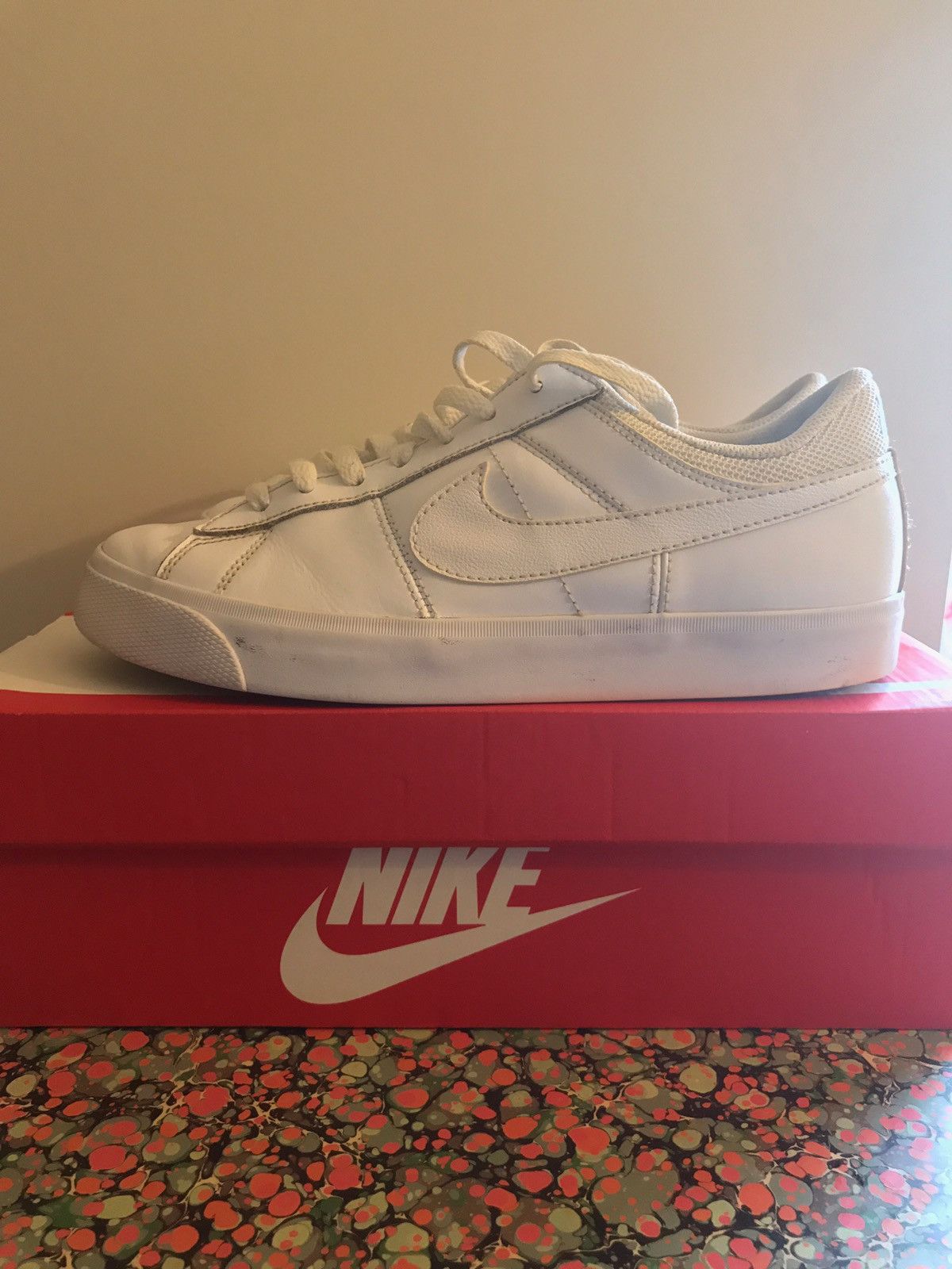 Nike Nike Match Supreme Leather White Size 7.5 Size US 7.5 / EU 40-41 - 5 Thumbnail