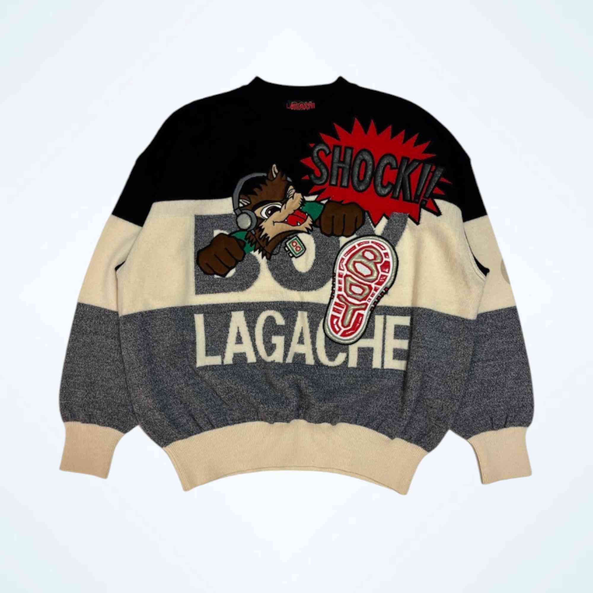 Vintage BOY LAGACHE EMBROIDERED BIG LOGO SWEATSHIRT VINTAGE 90s Size US XL / EU 56 / 4 - 1 Thumbnail