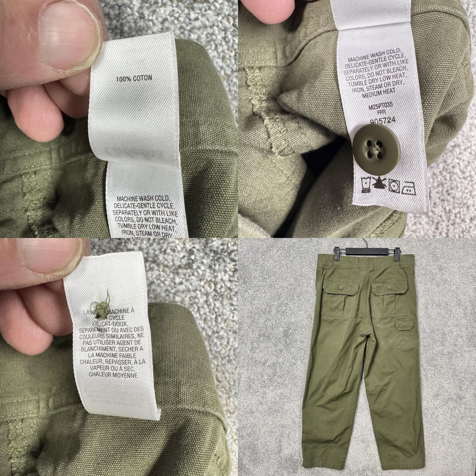 Vintage Cabela's Cargo Pants Mens 33x28.5 Green Classic Fit Canvas Workwear Casual Size US 33 - 9 Thumbnail