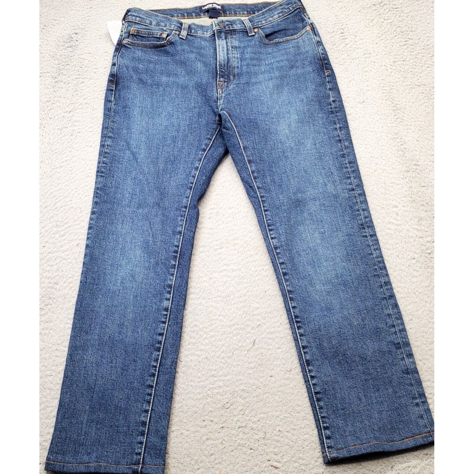Lands' End Lands' End Jeans Mens 32 Blue Straight Leg Slim Fit 5-Pocket Denim Grounded Mens Size 32 Blue 90s Theme Size US 32 / EU 48 - 2 Thumbnail