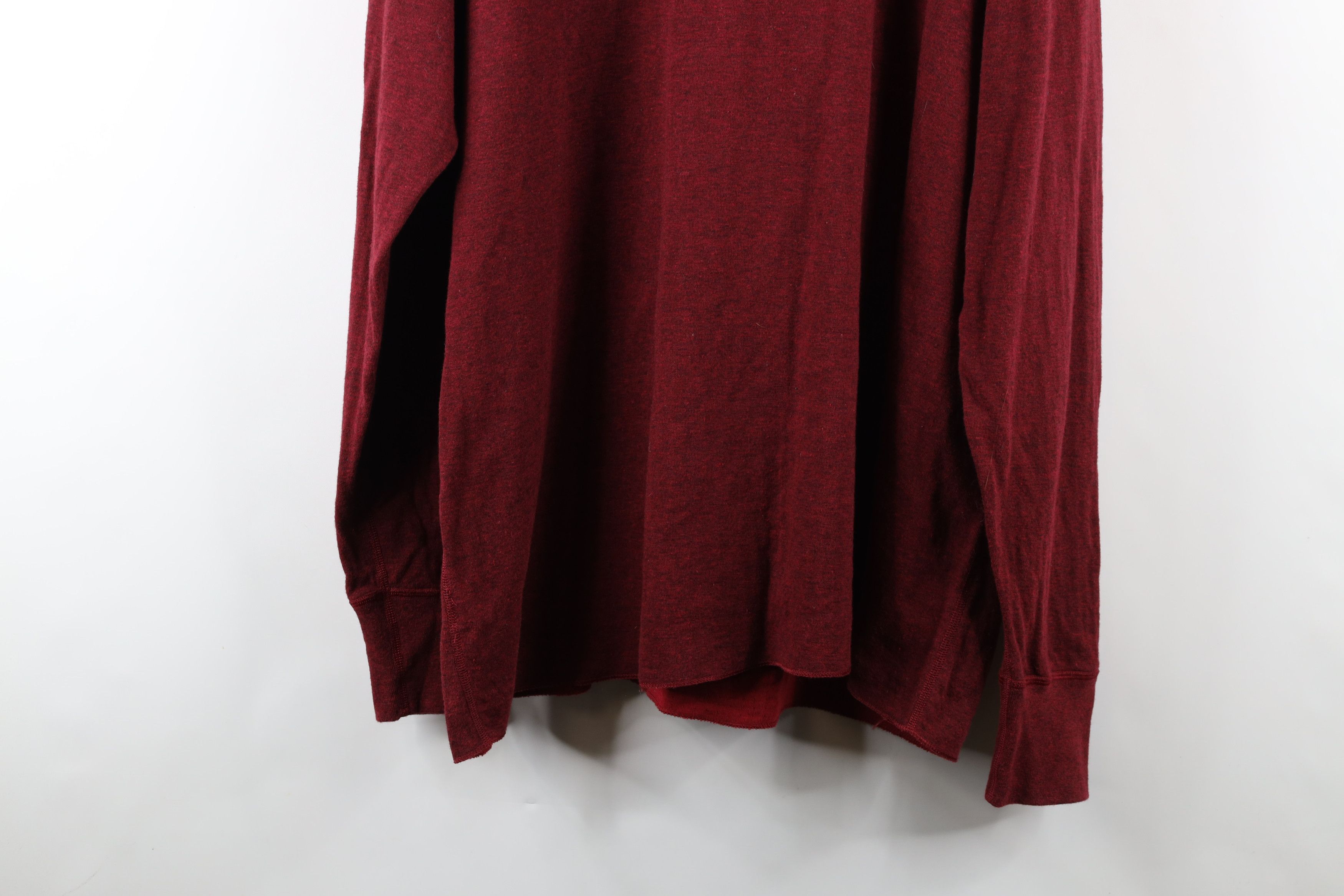 L.L. Bean × Vintage Vintage LL Bean Wool Blend Thermal Knit Henley T-Shirt Red Size US XL / EU 56 / 4 - 12 Thumbnail
