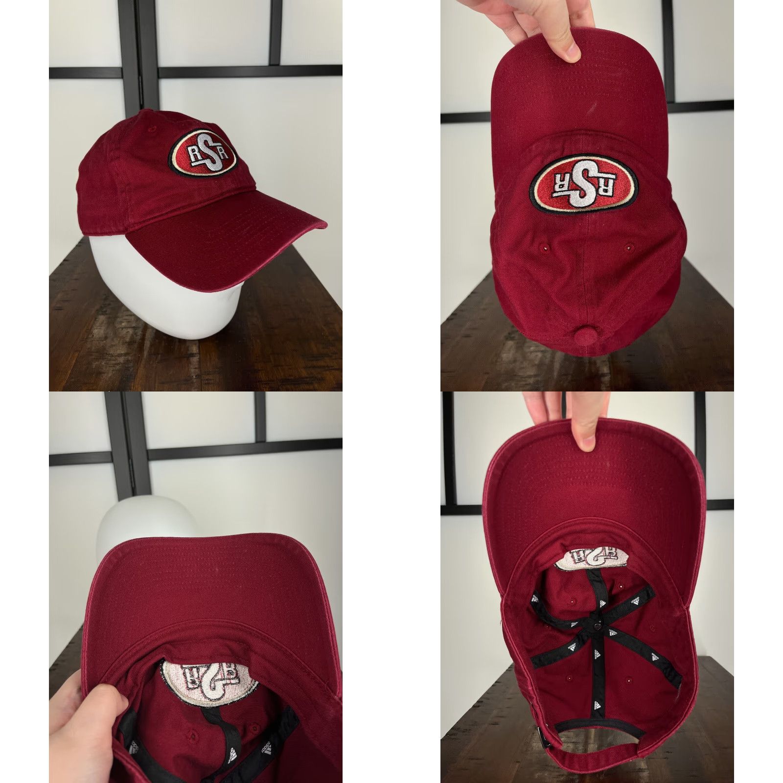 Adidas adidas Saginaw High School Hat Cap Strap Back Adult One Size Red Cotton Sports Baseball Cap Mens Size ONE SIZE - 8 Thumbnail