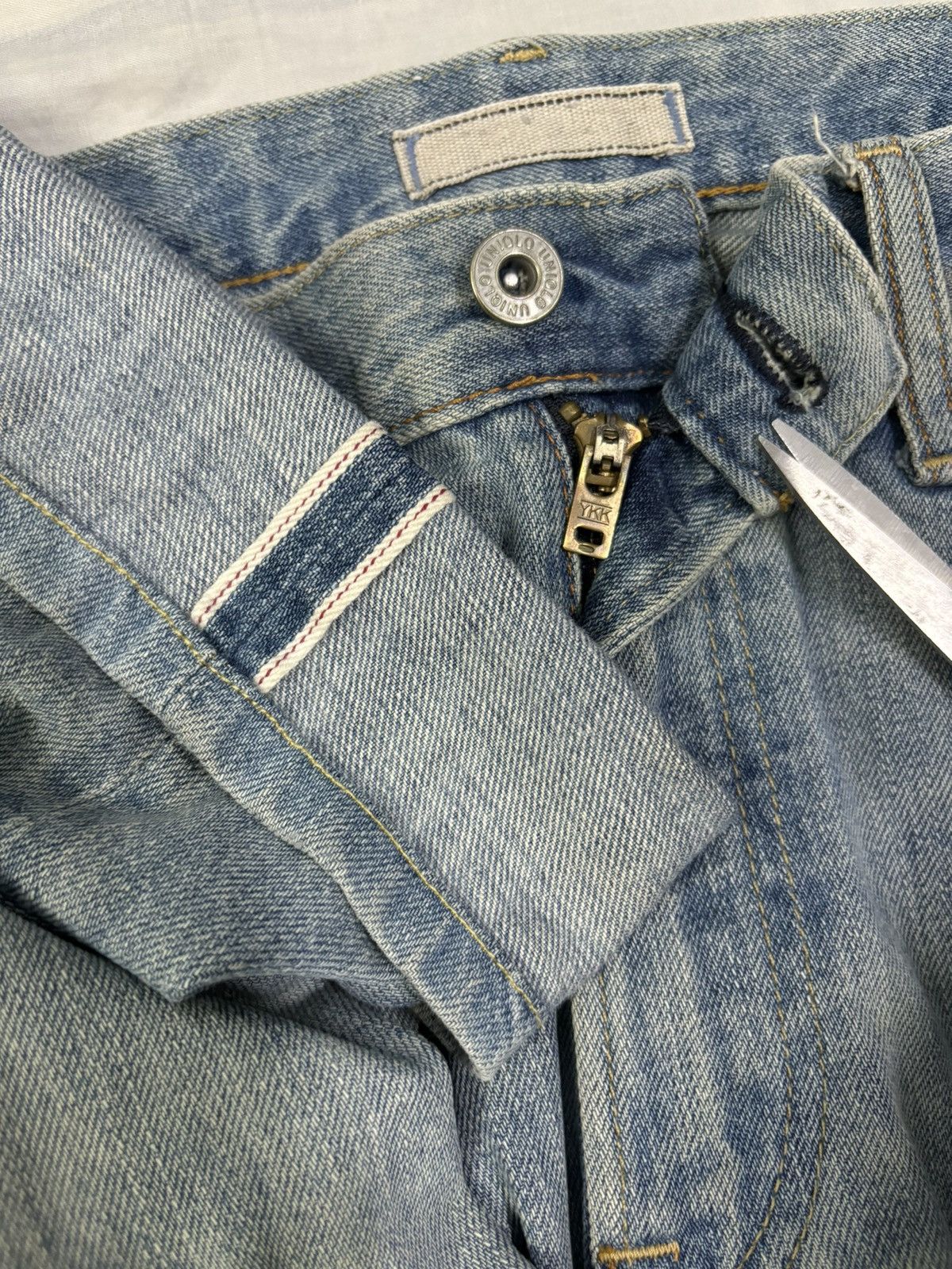 Undercover × Uniqlo Vintage Y2K Uniqlo UJ Selvedge Mud Washed Loose Jeans Size US 34 / EU 50 - 5 Thumbnail