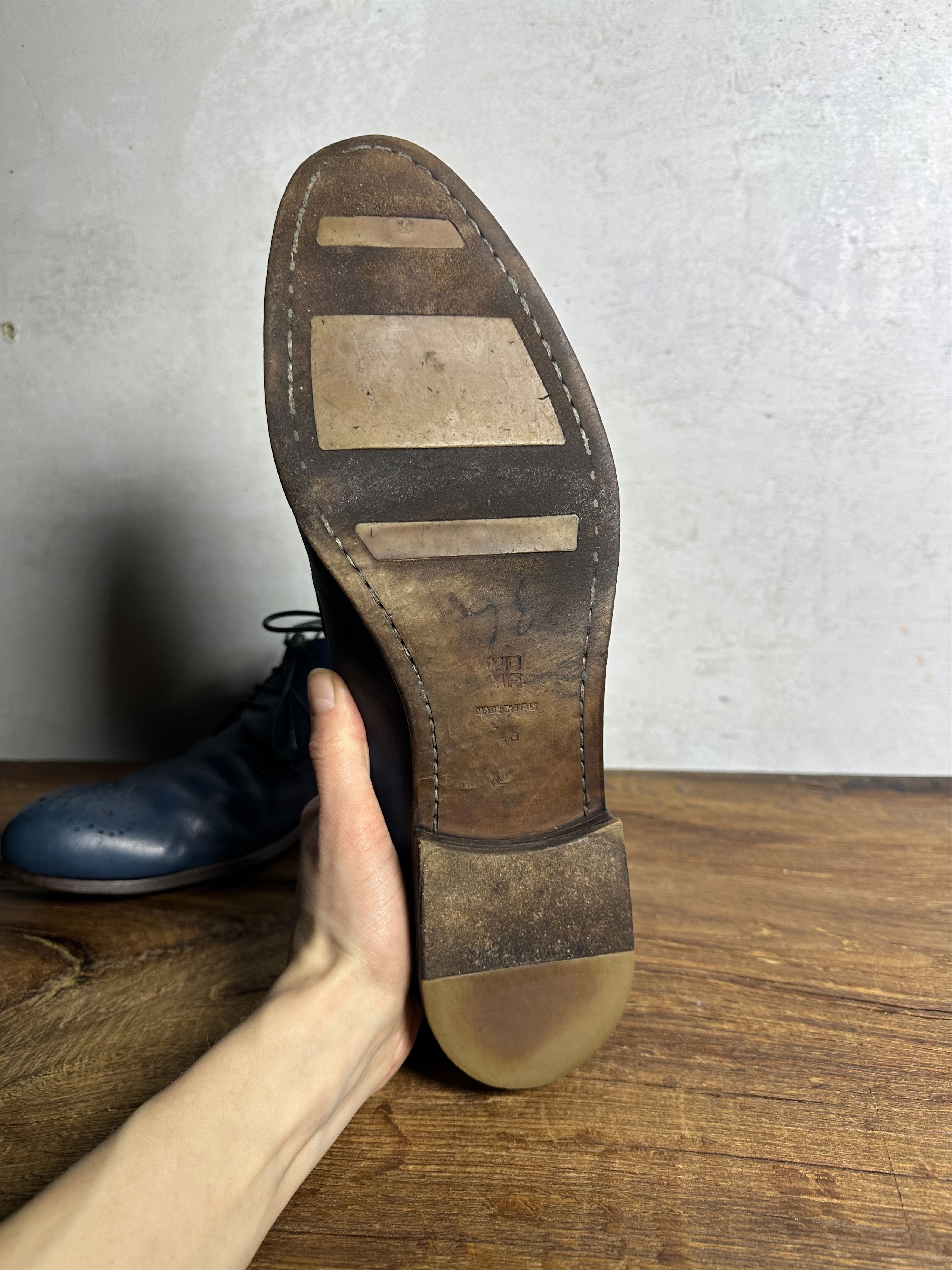 MoMA Moma Blue Lace-Up Shoes Size US 12 / EU 45 - 12 Thumbnail
