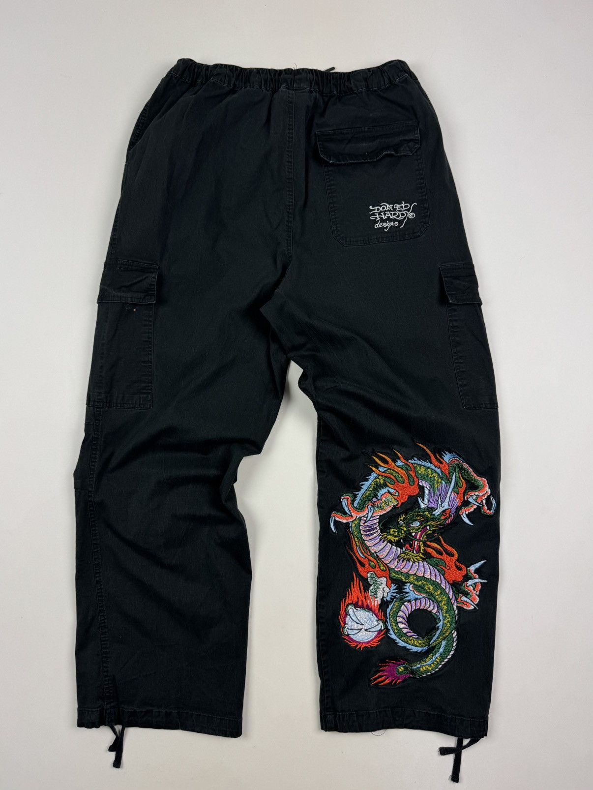 Ed Hardy Faded Ed Hardy x Urban Outfitters Dragon Graphic Cargo Pants Size US 33 - 12 Thumbnail