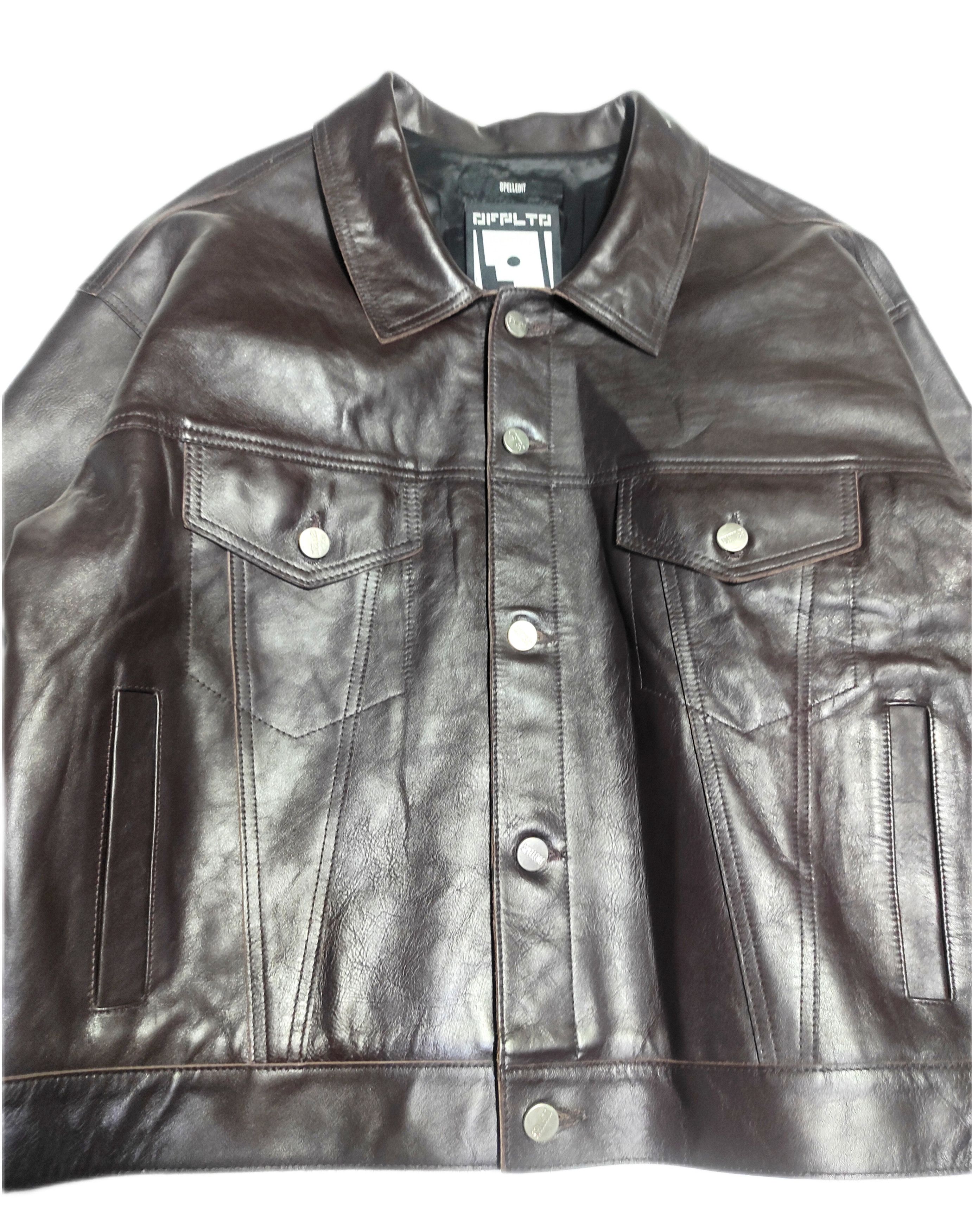 Leather Beautiful Color Premium Leather Trucker Jacket Spelledit Size US L / EU 52-54 / 3 - 6 Thumbnail