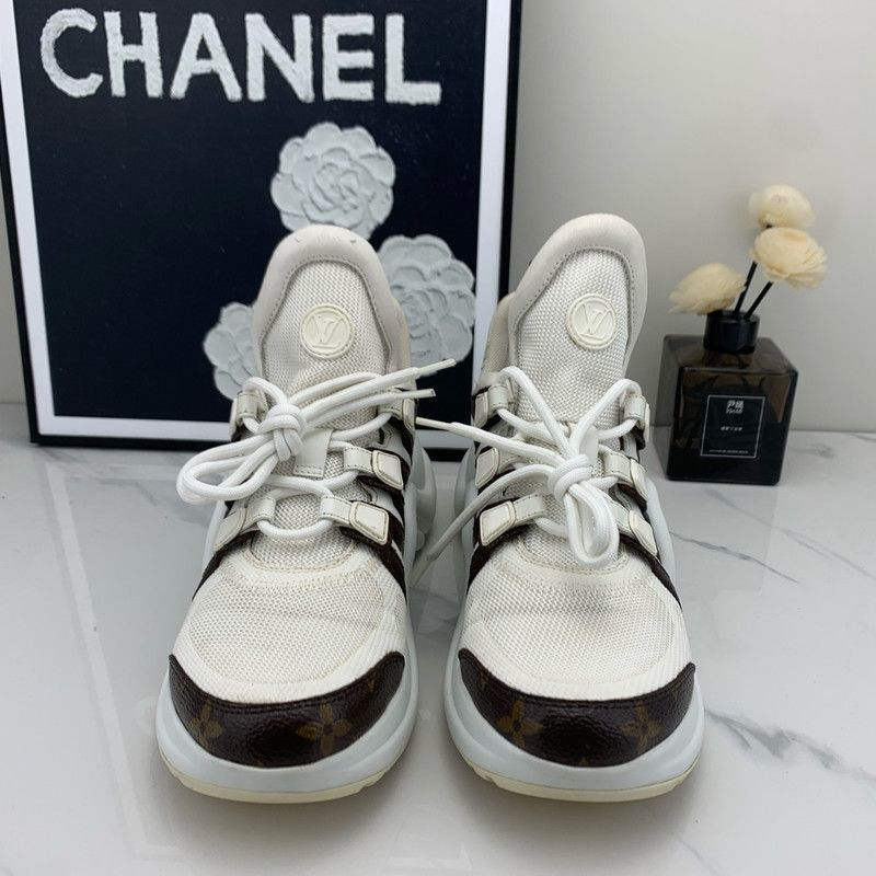 Louis Vuitton Louis Vuitton High-Top Thick Sole Sneakers - Size US 5.5 / EU 38 - 2 Thumbnail
