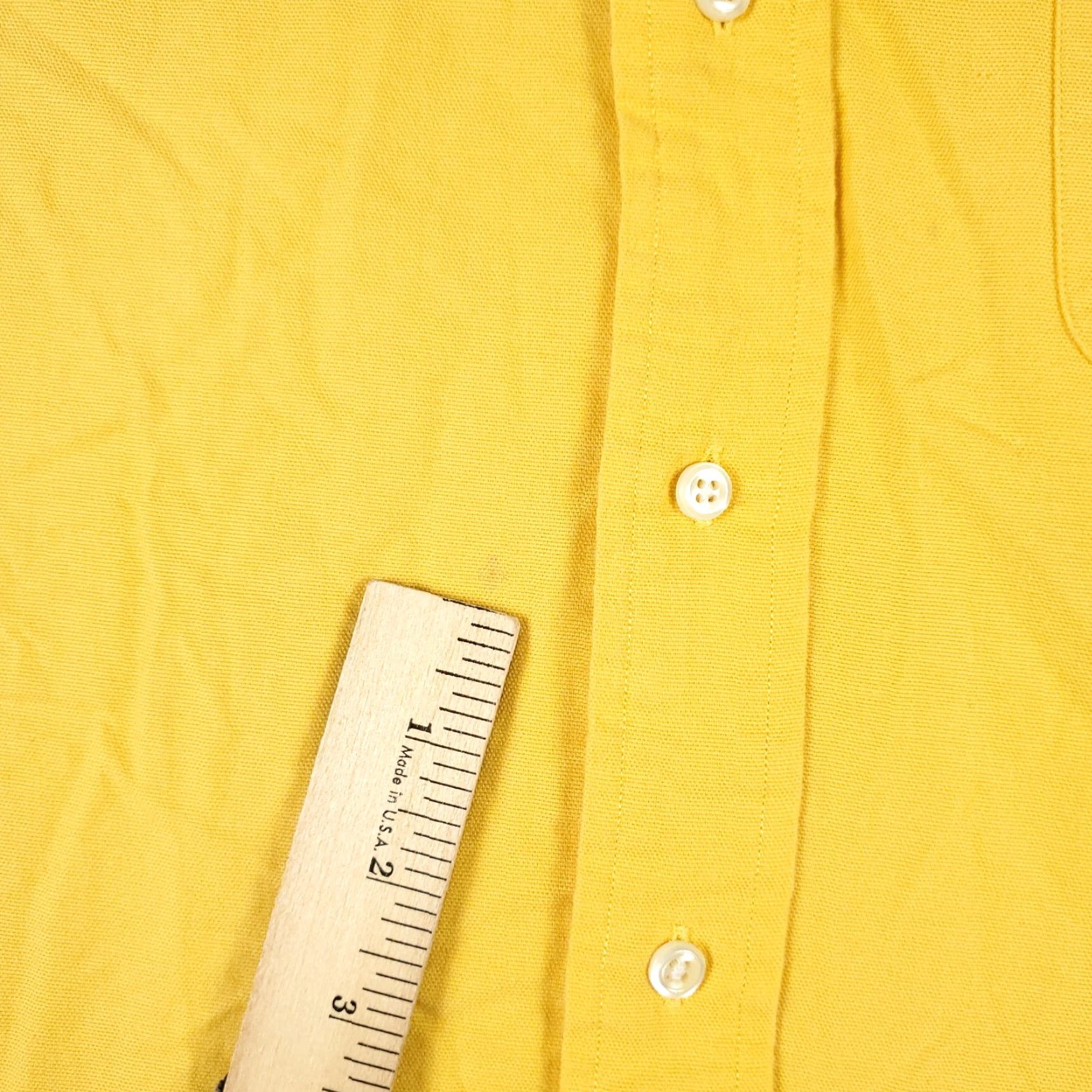 Tommy Hilfiger Tommy Hilfiger Dress Shirt Mens 16 Yellow Long Sleeve Button Up Cotton Classic Preppy American Mens Size US L / EU 52-54 / 3 - 3 Thumbnail