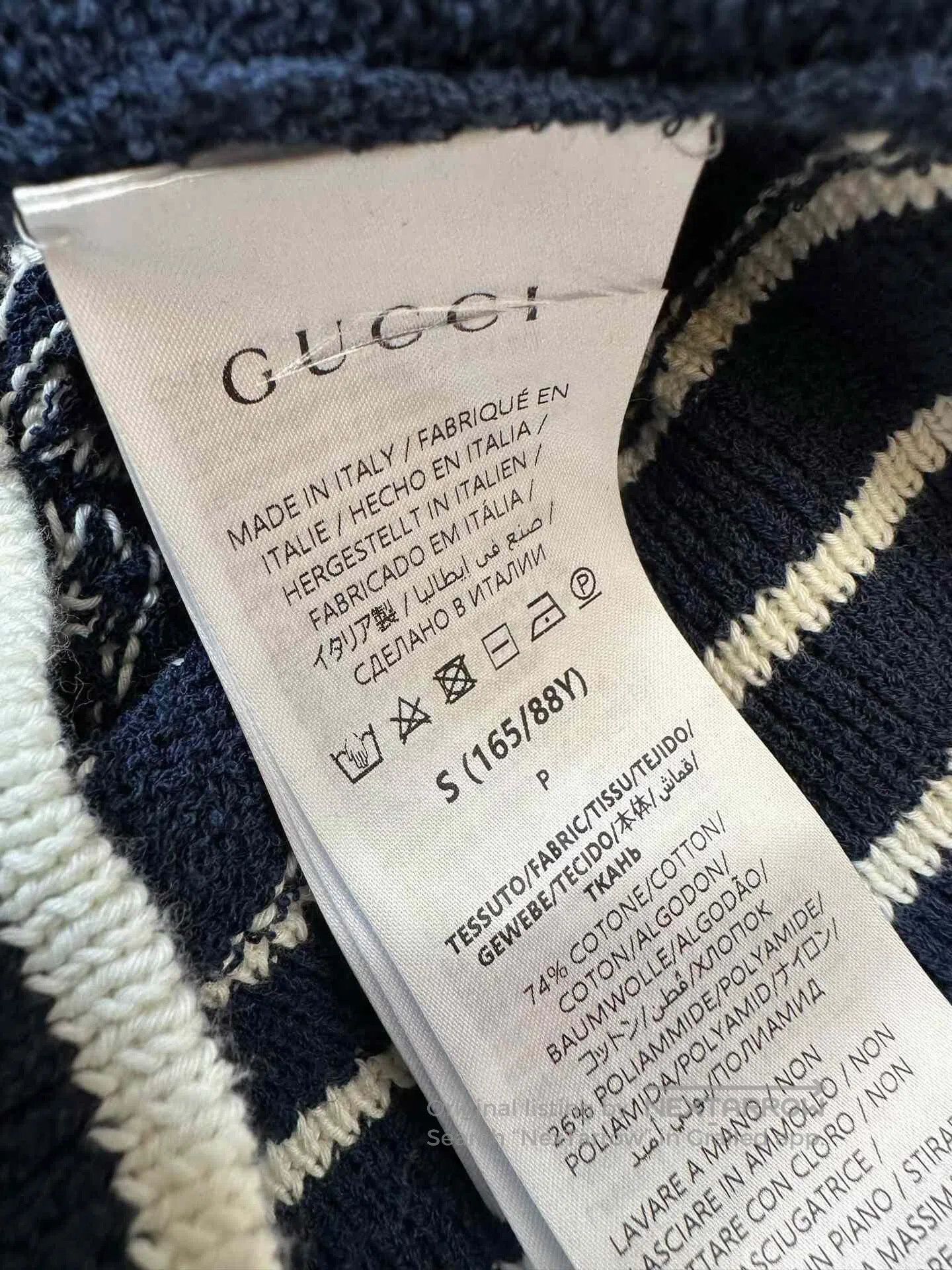 Gucci Gucci Blue Logo Crew Neck Knit Top. Size S / US 4 / IT 40 - 4 Thumbnail