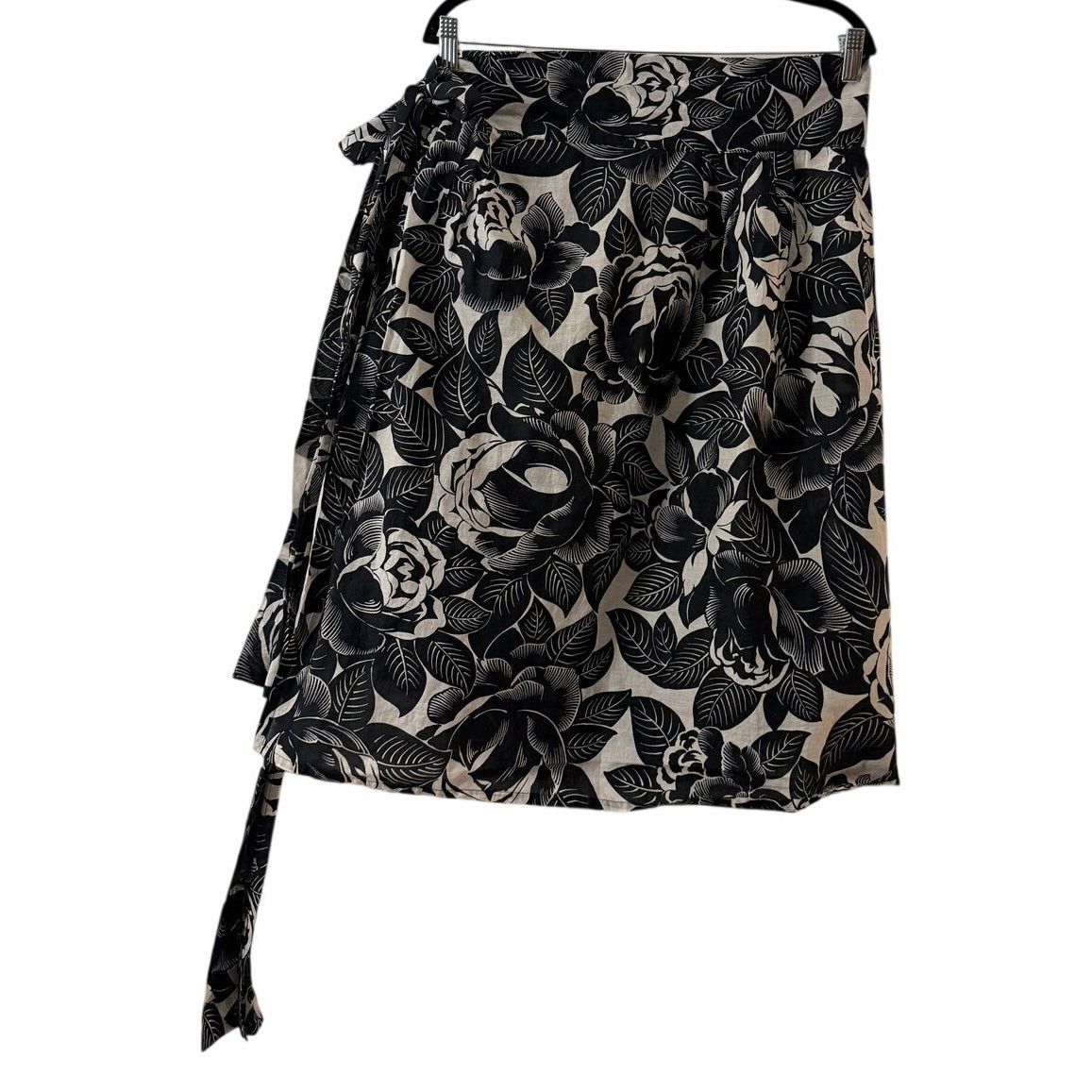 Lanvin Lanvin Cotton Floral-Print Midi-Wrap-Skirt Size 27" / US 4 / IT 40 - 2 Thumbnail