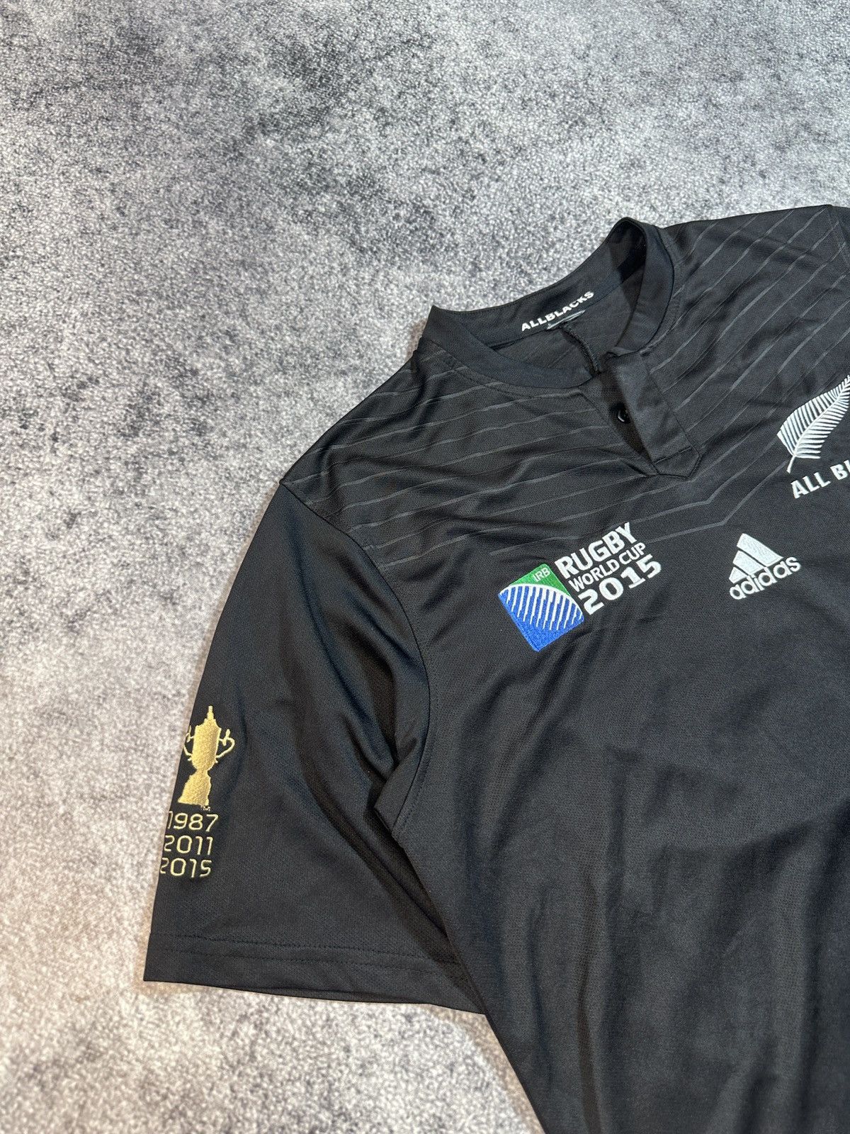 Adidas Adidas All Blacks New Zealand 6 Rugby Jersey Streetwear L Size US L / EU 52-54 / 3 - 2 Thumbnail