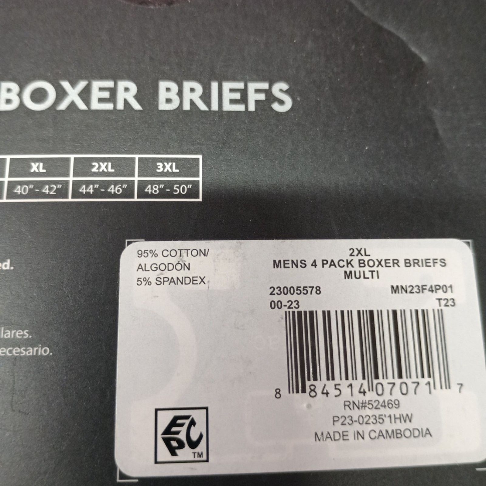 Other No Boundaries Men's Boxer Briefs Sz 2XL 4-Pk Valentine Size 44 - 4 Thumbnail