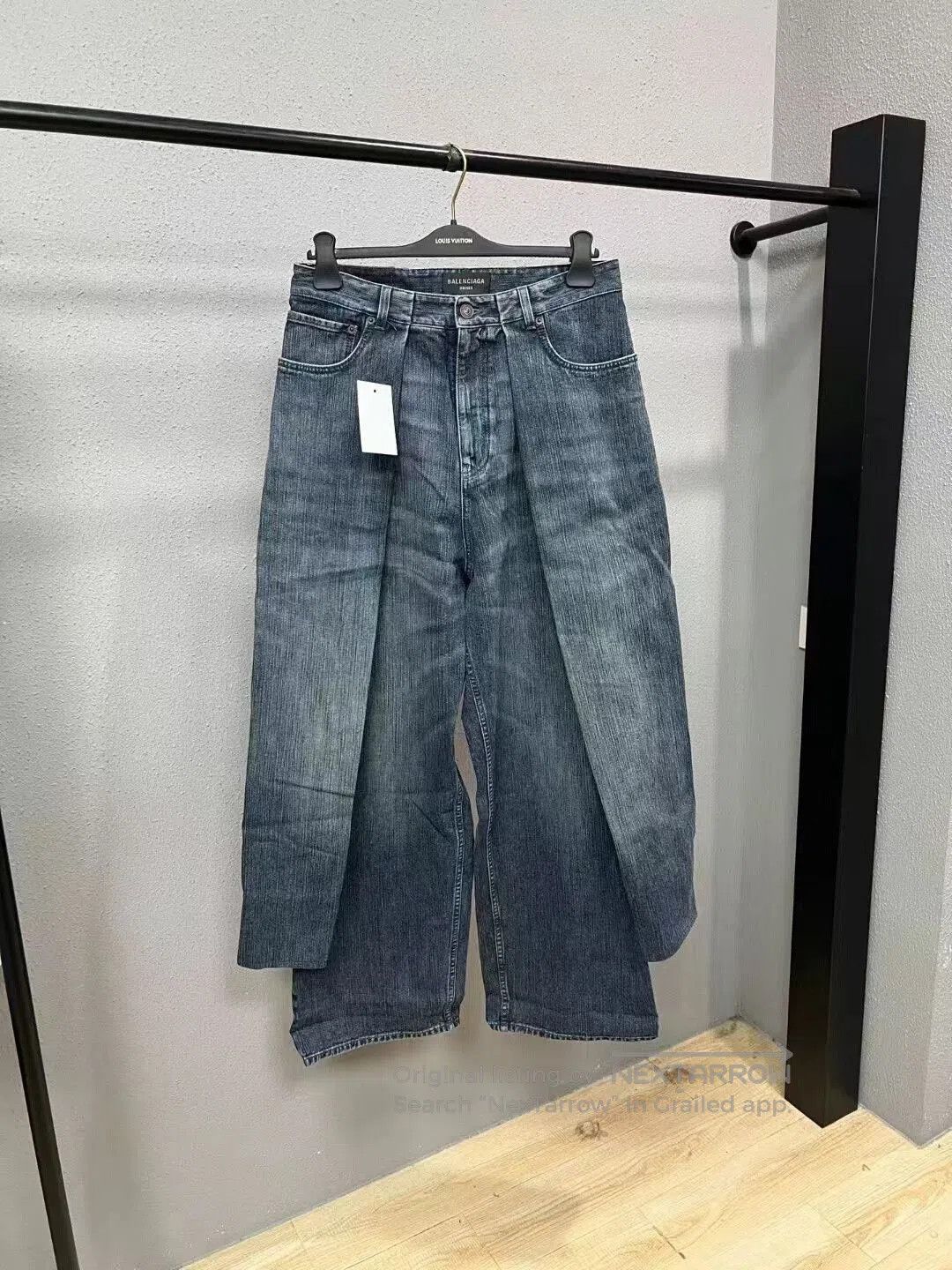 Balenciaga balenciaga faux two-piece denim pants. Size 23" - 1 Thumbnail