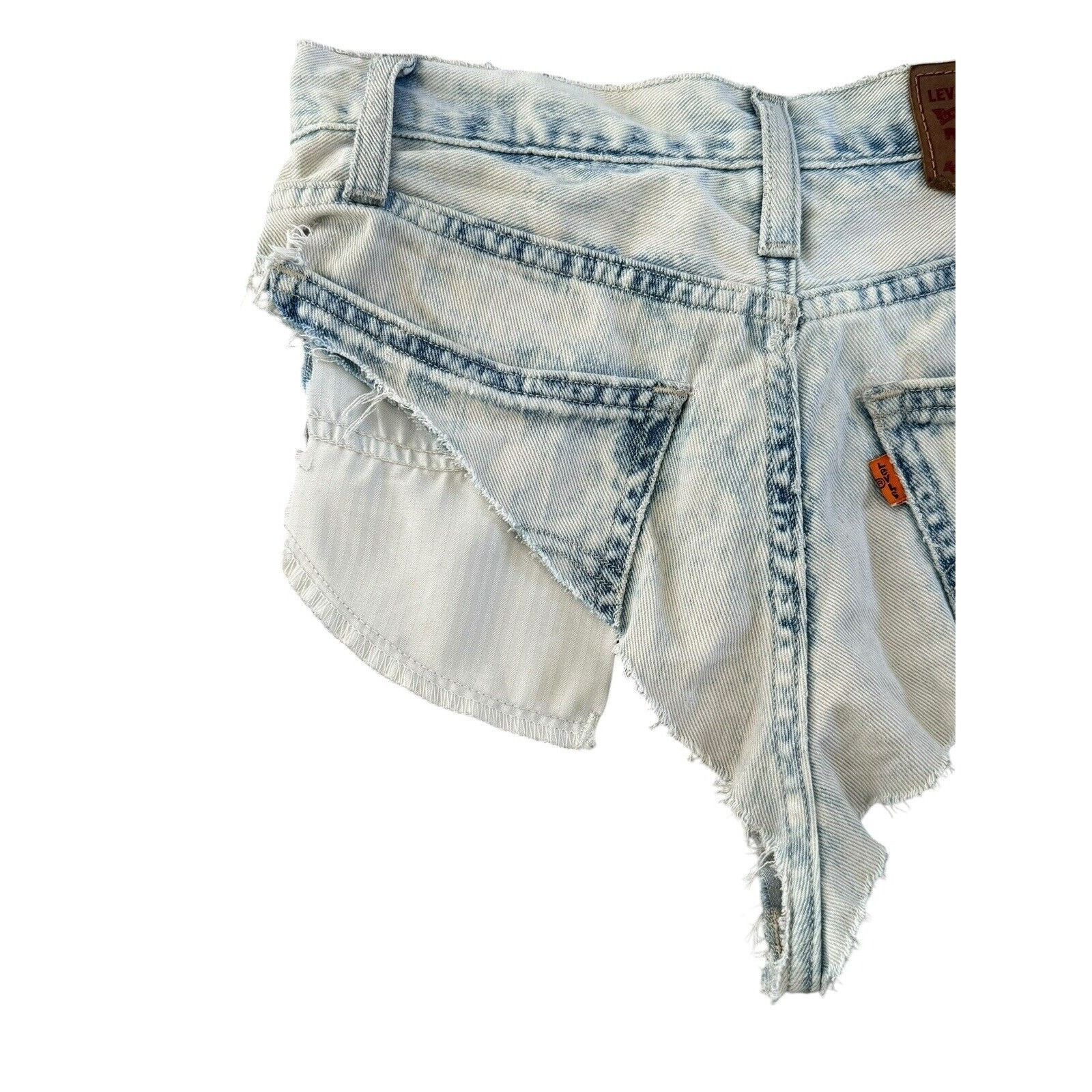 Levi's VINTAGE LEVIS Orange Tag Bikini Booty Cut Off Acid Shorts Size 26" / US 2 / IT 38 - 8 Thumbnail
