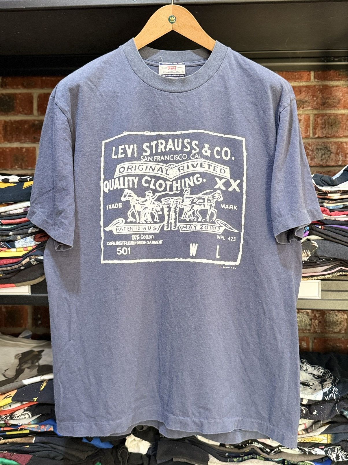Levi's Vintage Clothing Vintage 90s Levis Trade Mark Logo Faded Tee Size US L / EU 52-54 / 3 - 1 Thumbnail