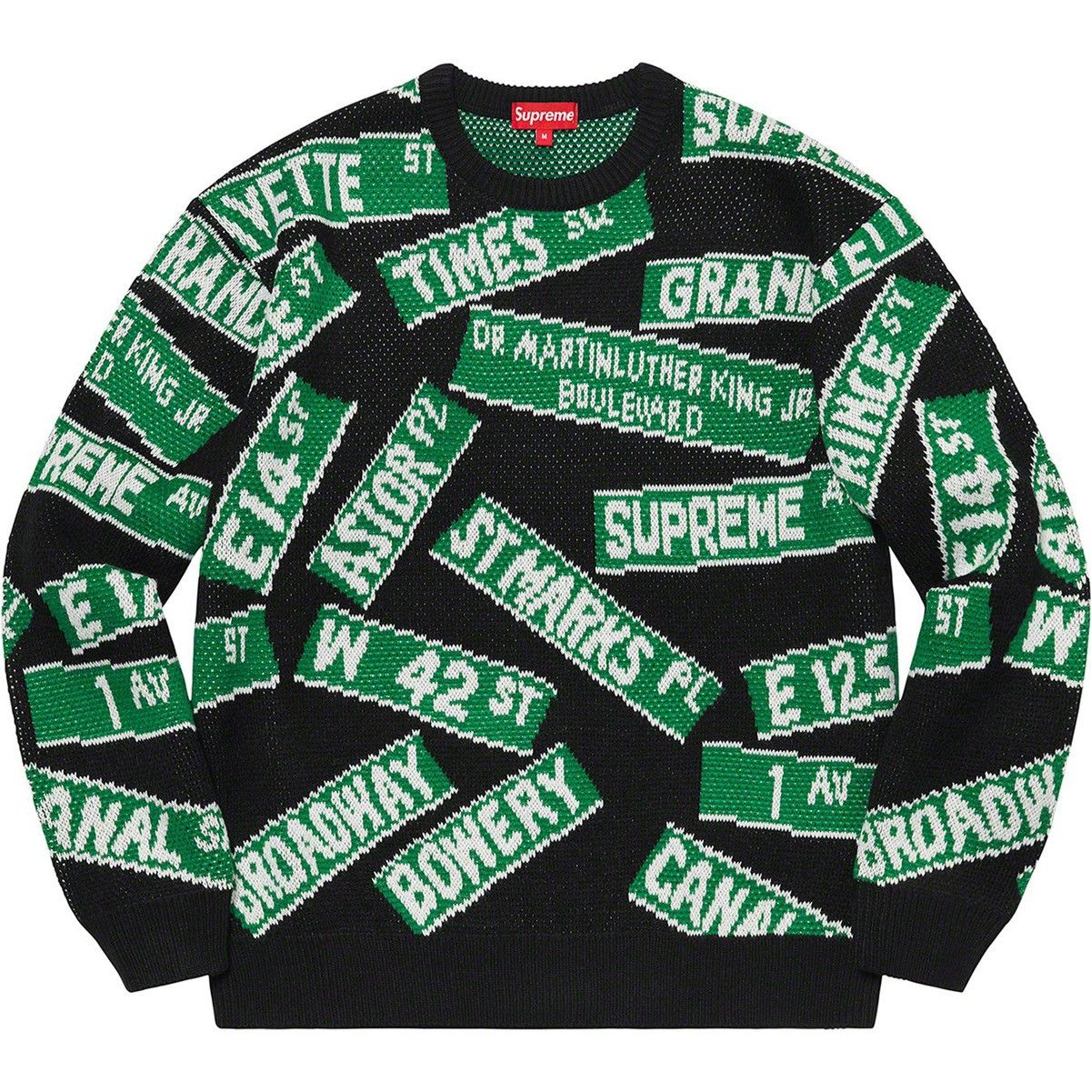 Supreme × Vintage Supreme Street Sign Knit Sweater | Grailed