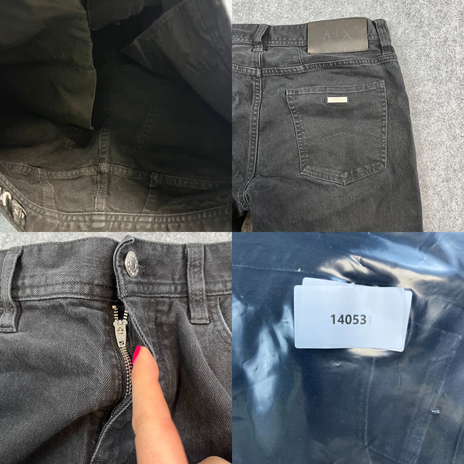 Armani Exchange Armani Exchange Jeans Slim Tapered 32 Dark Wash Black Stretch J13 Mens Denim 5-Pocket Design Slim Fit Size US 32 / EU 48 - 8 Thumbnail