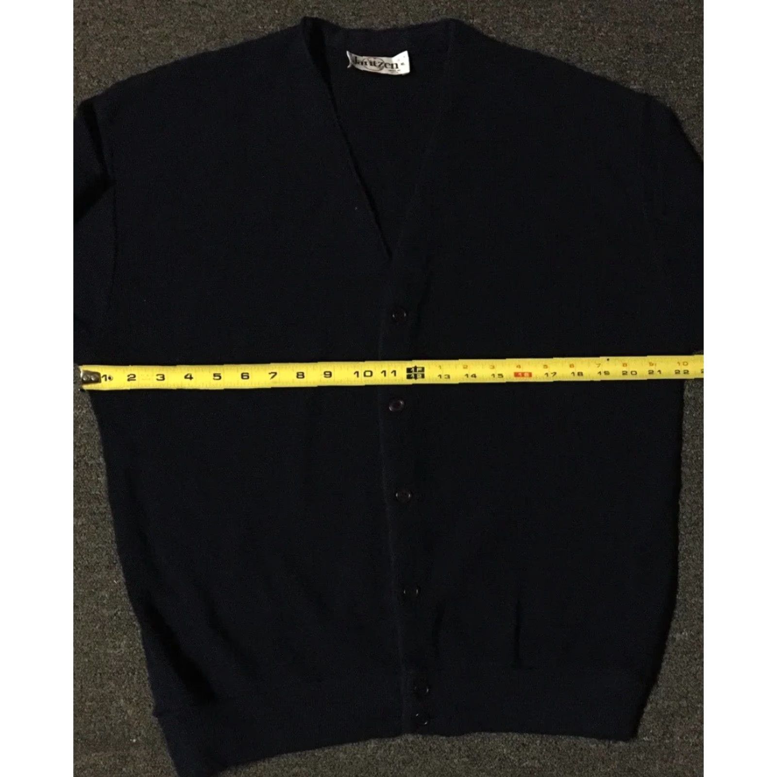 Jantzen VINTAGE Jantzen Cardigan Sweater M Navy Blue Knit Acrylic USA 60s 70s Grunge Grandpa Men's Shirt Streetwear Size US M / EU 48-50 / 2 - 5 Thumbnail