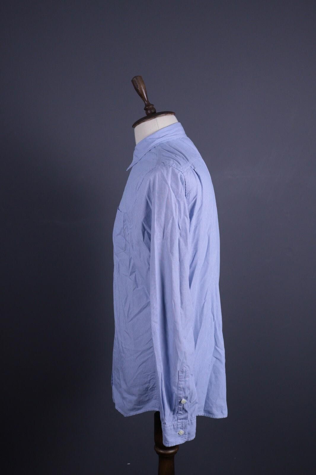 Denim & Supply Ralph Lauren Denim & Supply Ralph Lauren Blue Pinstripe Down Shirt L Size US L / EU 52-54 / 3 - 6 Thumbnail