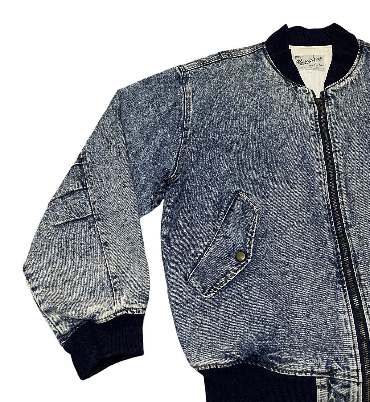 Vintage Vtg Big John MA-1 Flying Man Acid Wash Bomber Jacket 1990s Size US L / EU 52-54 / 3 - 5 Thumbnail