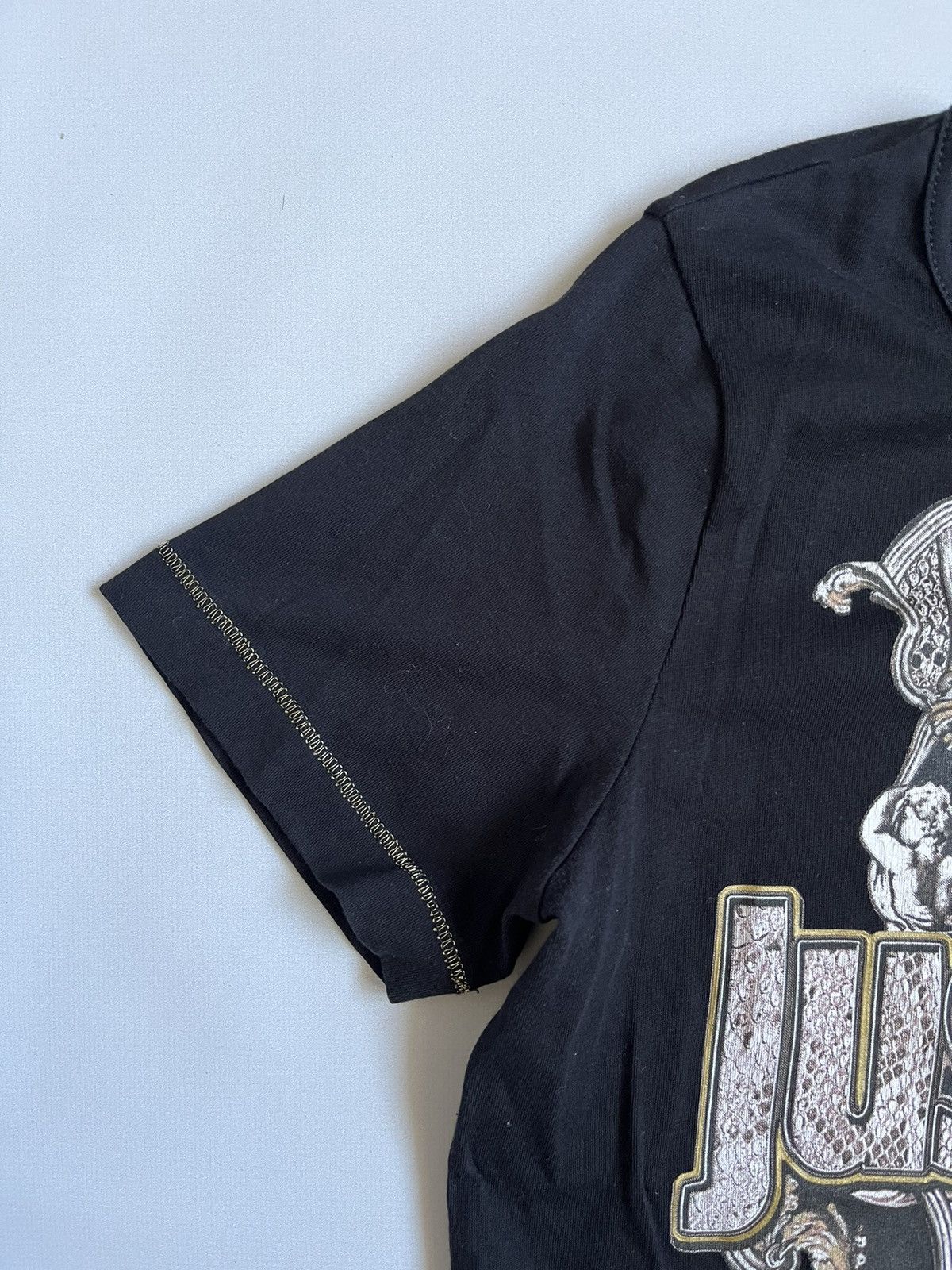 Just Cavalli Just Cavalli Women Black Snake Print Short Sleeve T-shirt Size M / US 6-8 / IT 42-44 - 7 Thumbnail