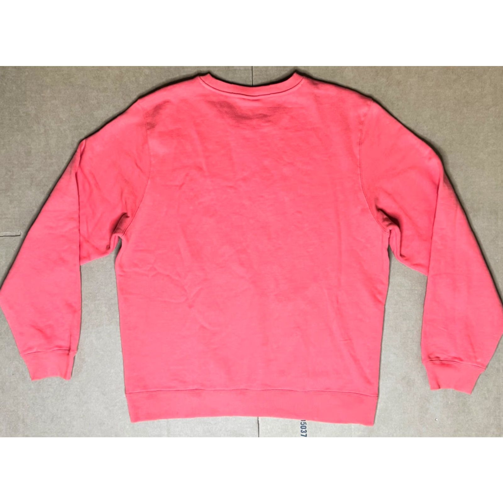 VINTAGE Stussy Sweatshirt Crew Neck Orange 90s Logo Pullover Men L Orange USA Streetwear Mens