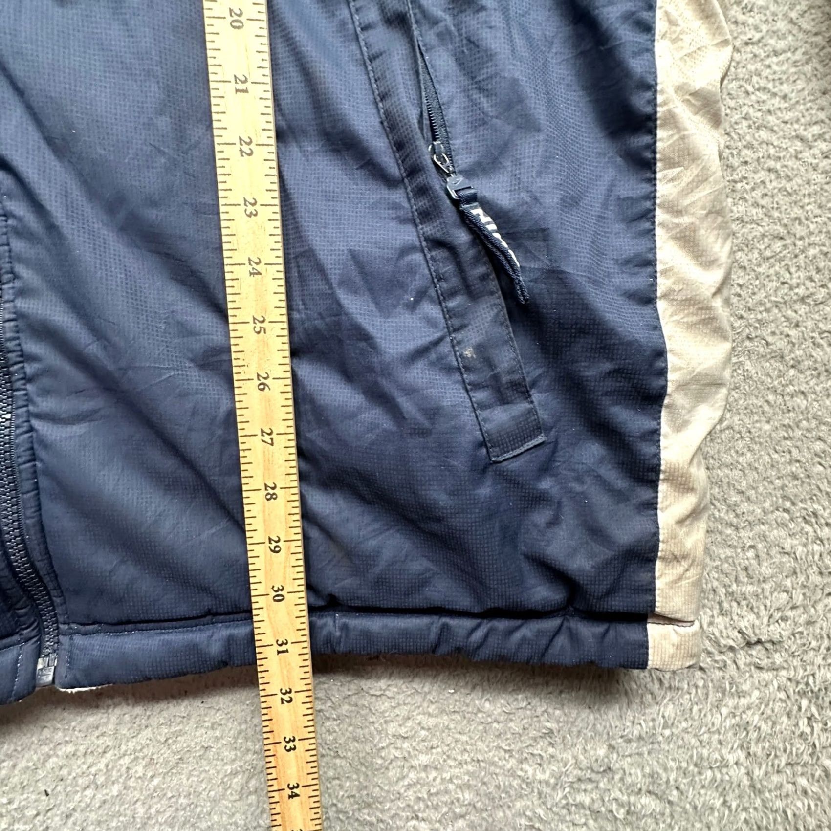 Nike VINTAGE Nike Jacket Mens XL Navy Blue Gray Hooded Reversible Zip Y2K STAINED Size US XL / EU 56 / 4 - 7 Thumbnail