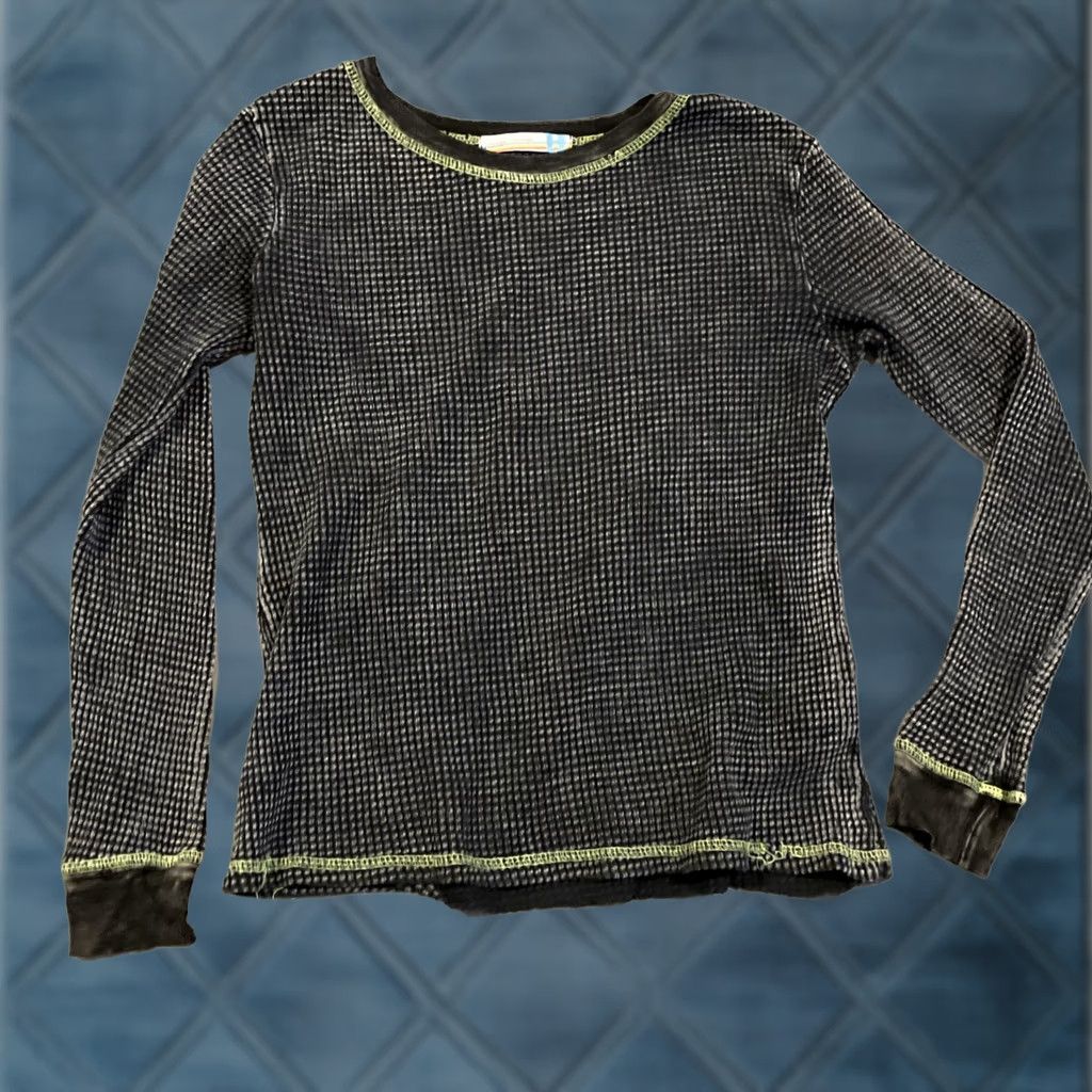 Vintage Havana VINTAGE Vintage Havana Skull & Bones Long Sleeve Thermal Shirt Women's XL Black Skull Thermal Long Sleeve Shirt Women XL Size XL / US 12-14 / IT 48-50 - 1 Thumbnail