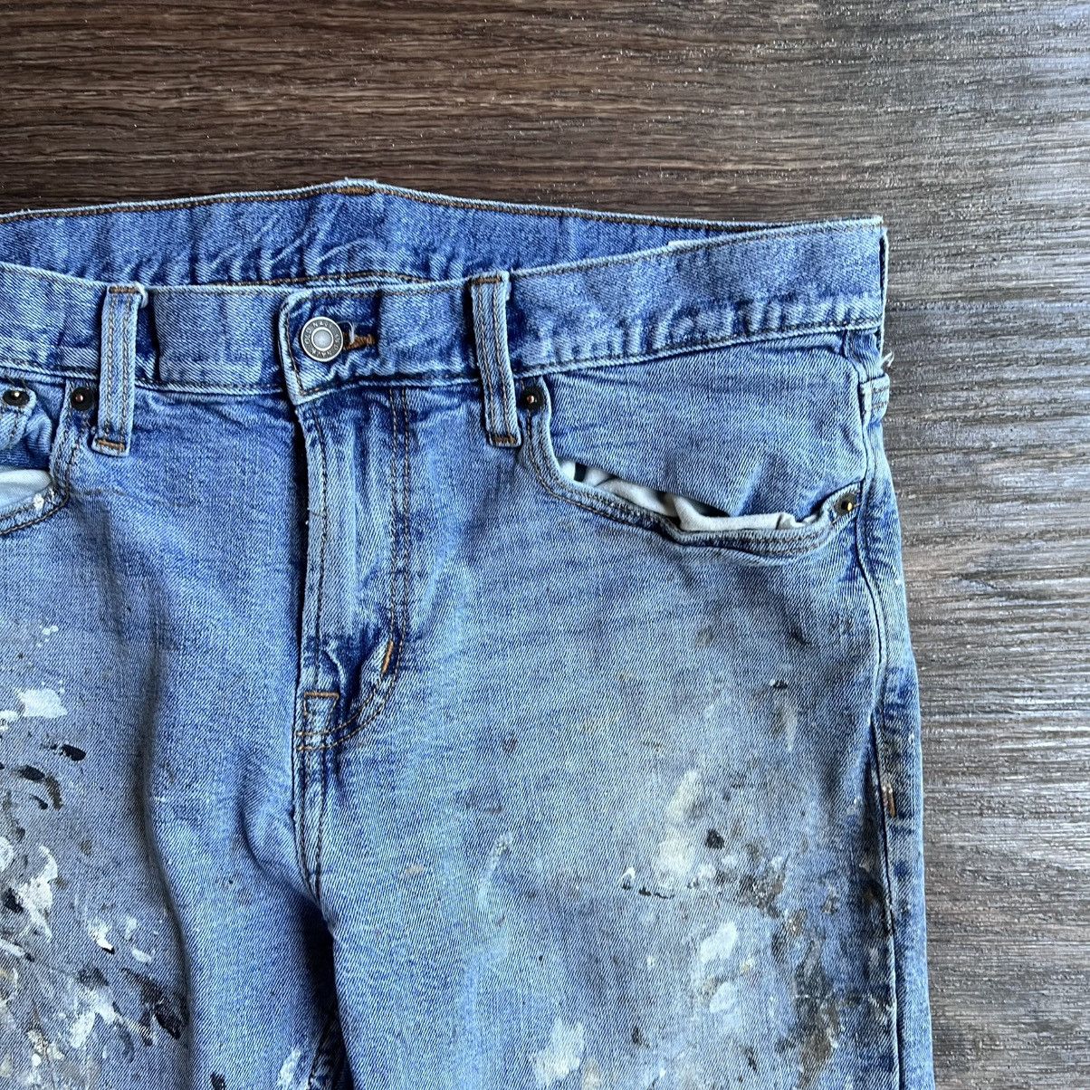 Old Navy Old Navy slim painter/thrashed used denim jeans Size US 30 / EU 46 - 3 Thumbnail