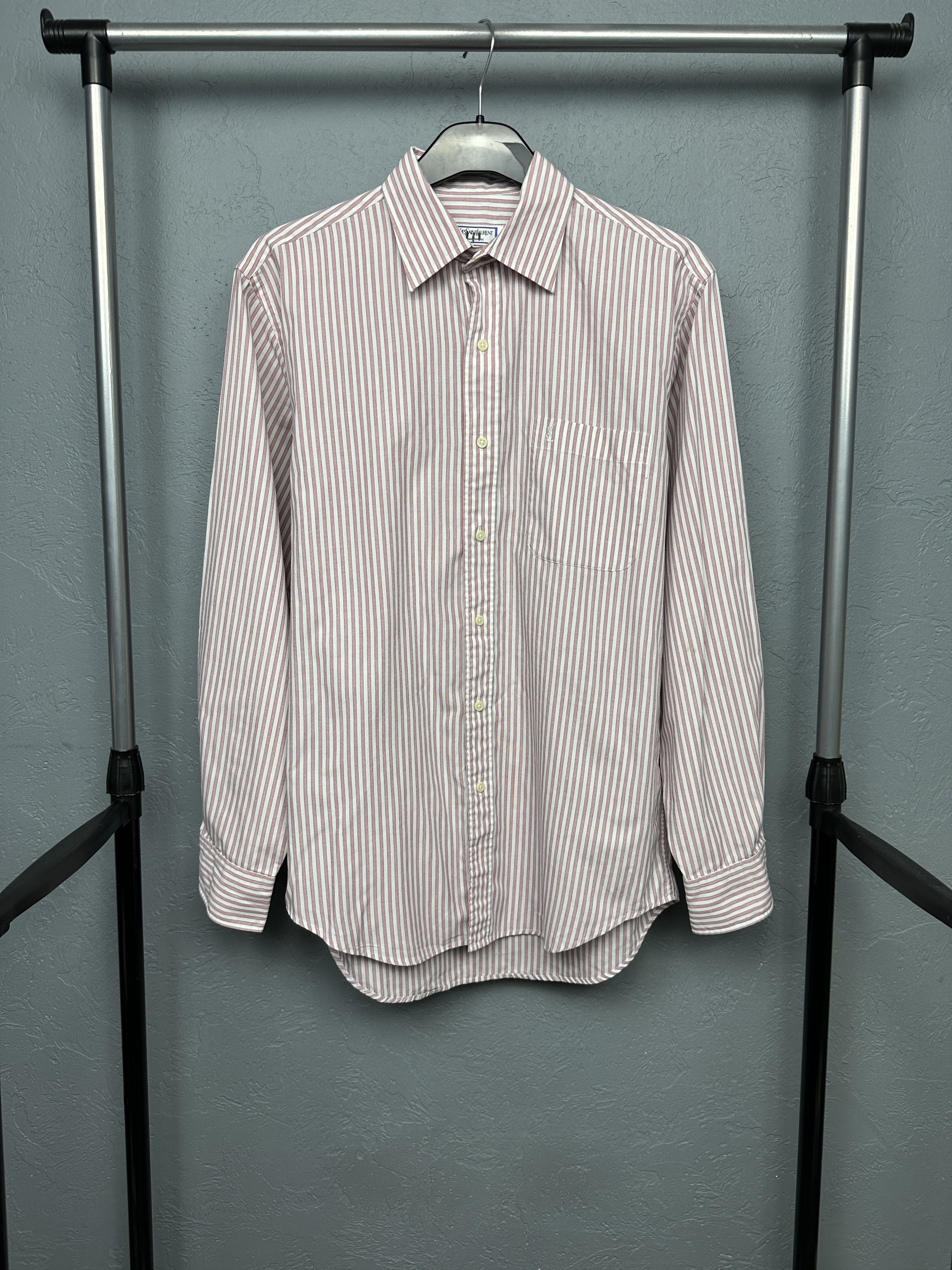 Yves Saint Laurent Yves Saint Laurent YSL 90s Vintage Mens Long Sleeve Shirt Size US M / EU 48-50 / 2 - 1 Thumbnail