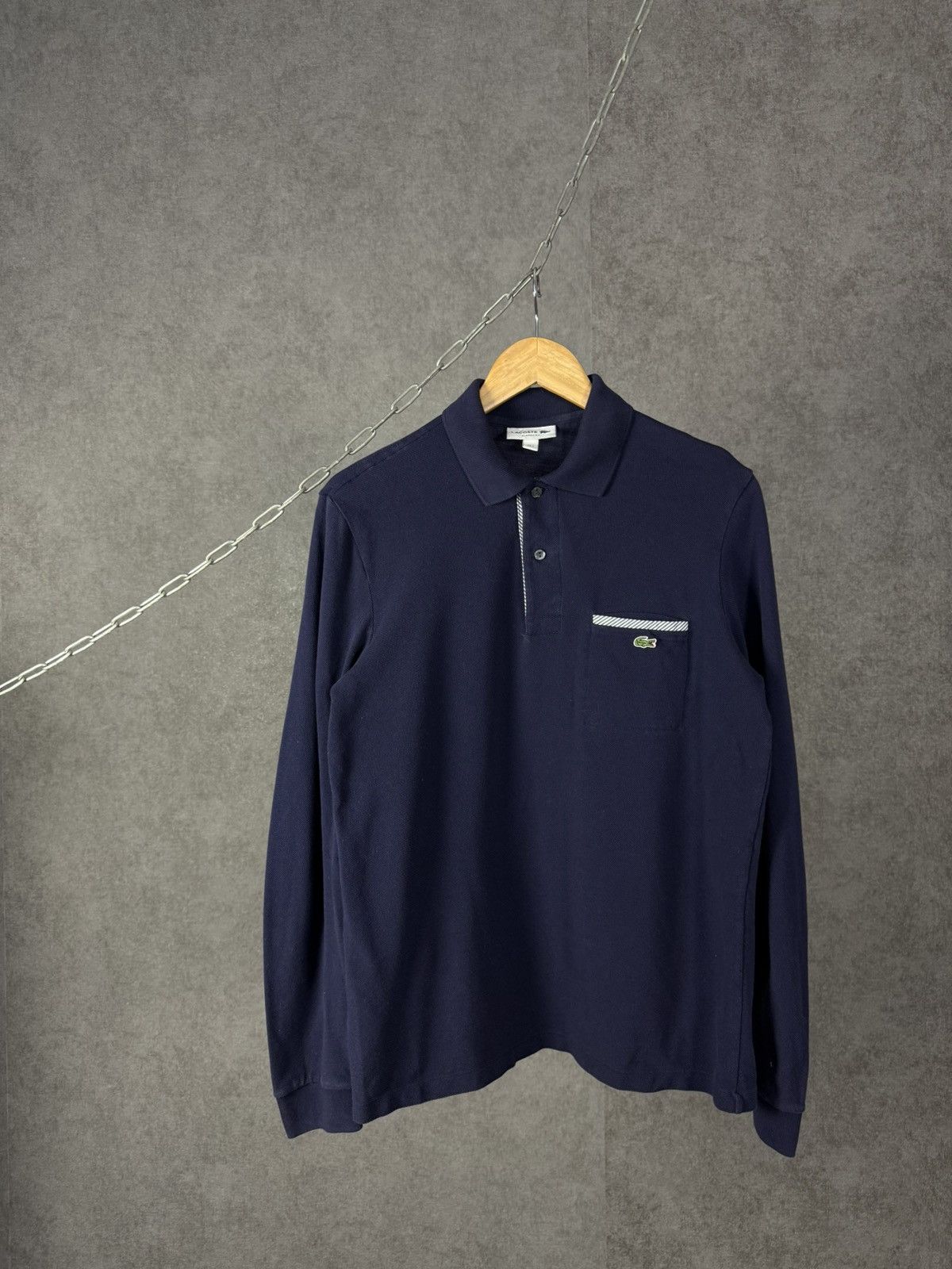Lacoste Lacoste designer logo pocket polo sweatshirt Size US S / EU 44-46 / 1 - 1 Thumbnail
