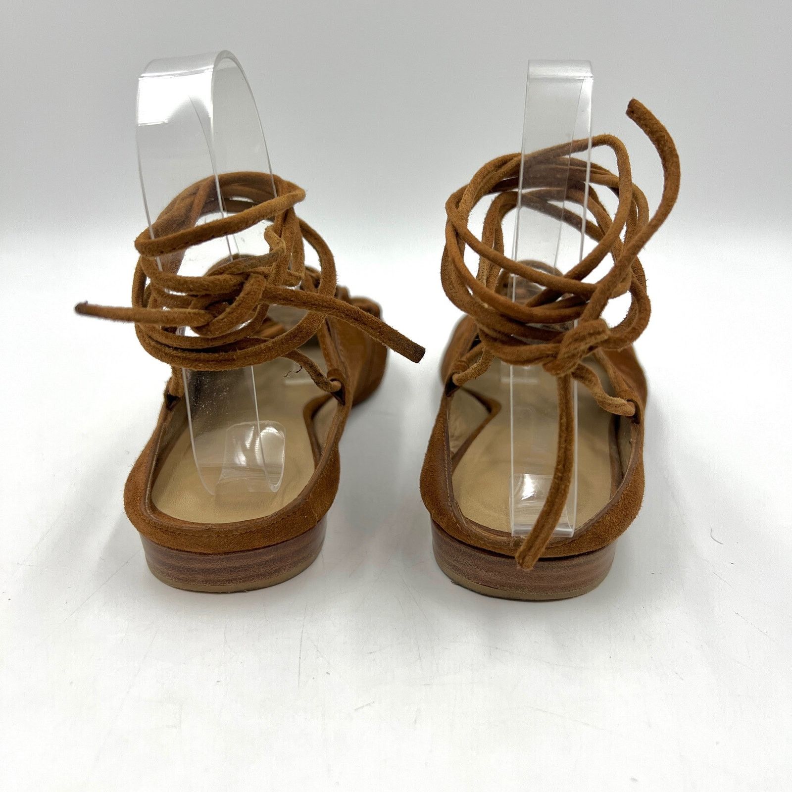Stuart Weitzman Stuart Weitzman Suede Lace-Up Flat Amaretto Pointy Toe Mule Size US 8 / IT 38 - 7 Thumbnail