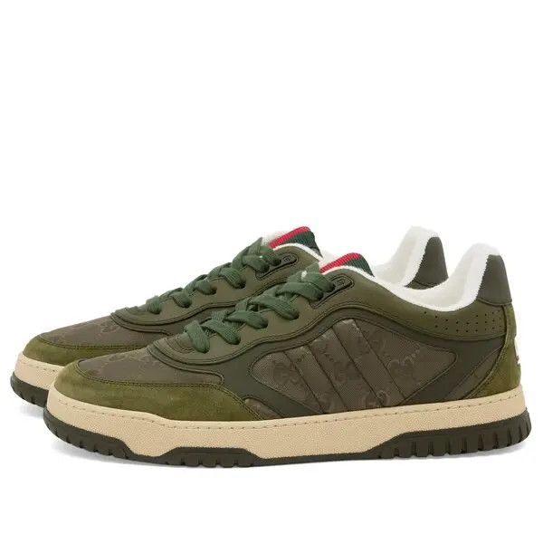 Gucci o1loc1c0326 831661 Men's Gucci Re-Web Sneakers in Green Size US 7 / EU 40 - 2 Thumbnail