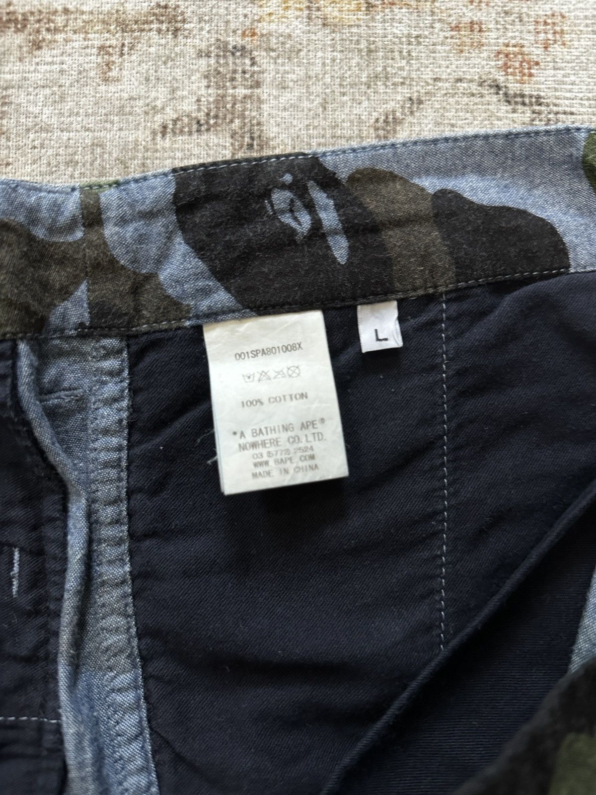 Bape A Bathing Ape 1st Camo Chino Shorts - Blue Size US 32 / EU 48 - 6 Thumbnail