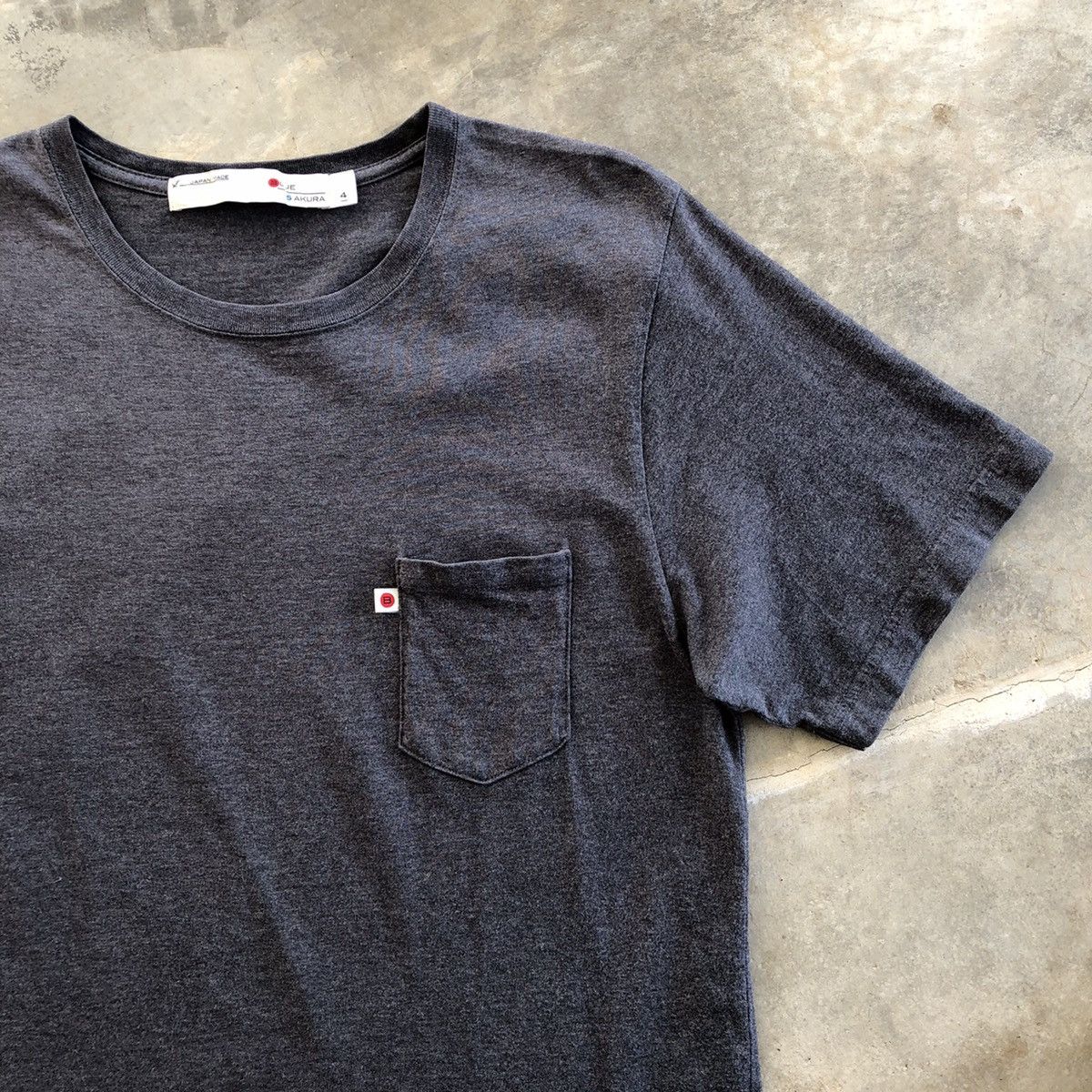 BLUE SAKURA Japan Selvedge Made Pocket T-Shirt
