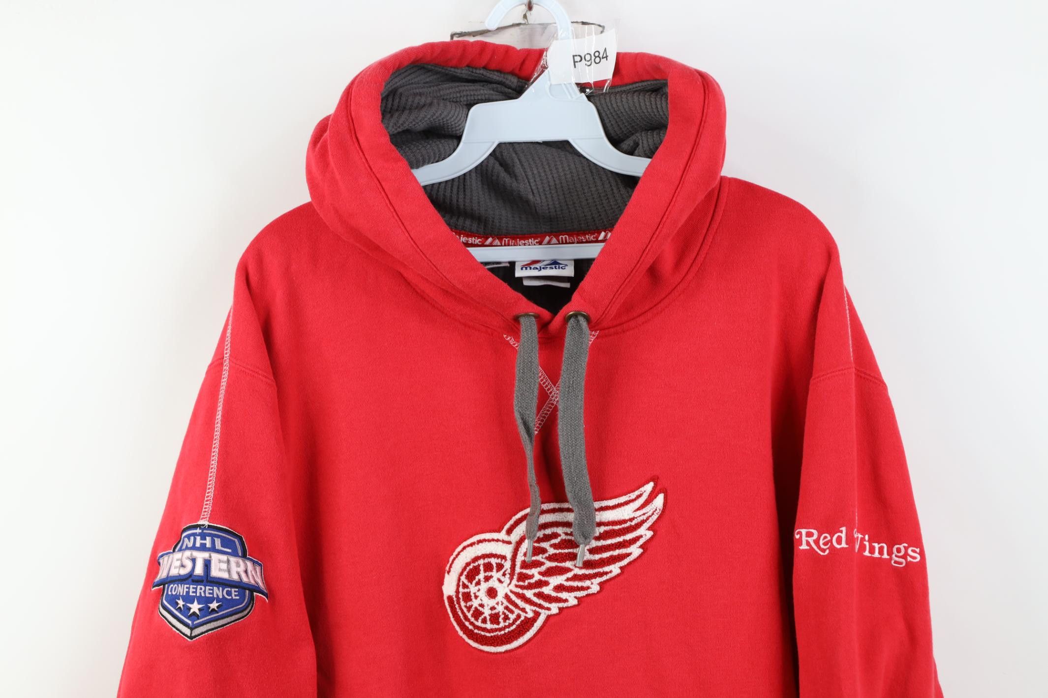Majestic Majestic Detroit Red Wings Hockey Jersey Hoodie Sweatshirt Size US L / EU 52-54 / 3 - 2 Thumbnail